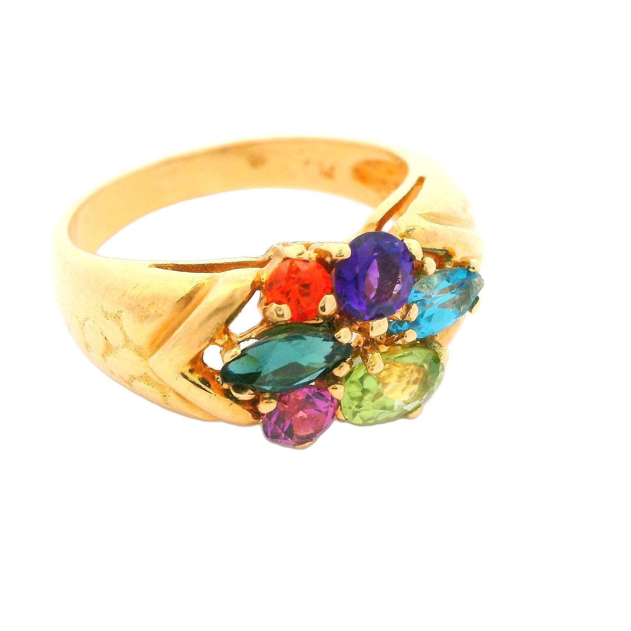 1960s 18K Yellow Gold H. Stern Multi-Stone Ring 5