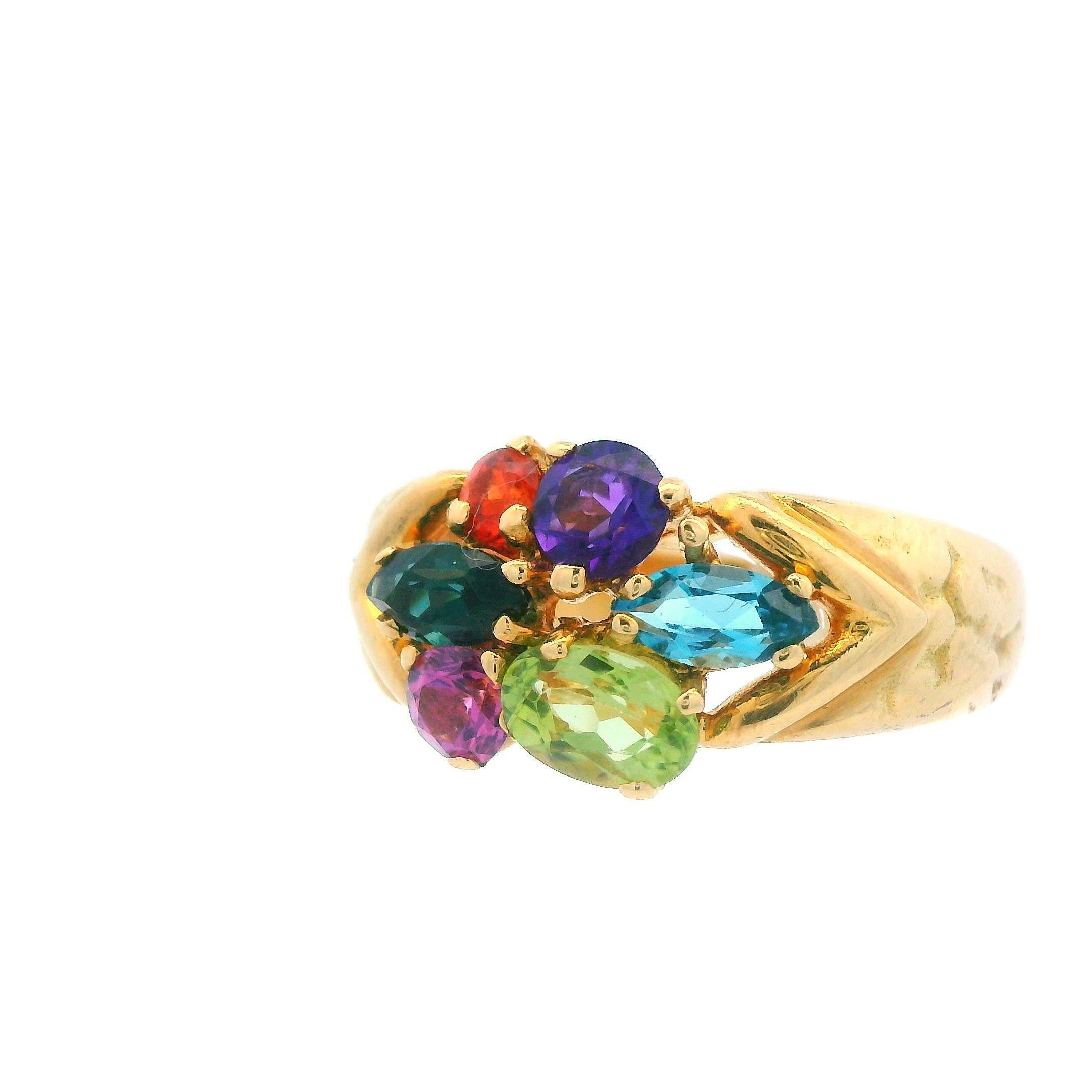 1960s 18K Yellow Gold H. Stern Multi-Stone Ring 1