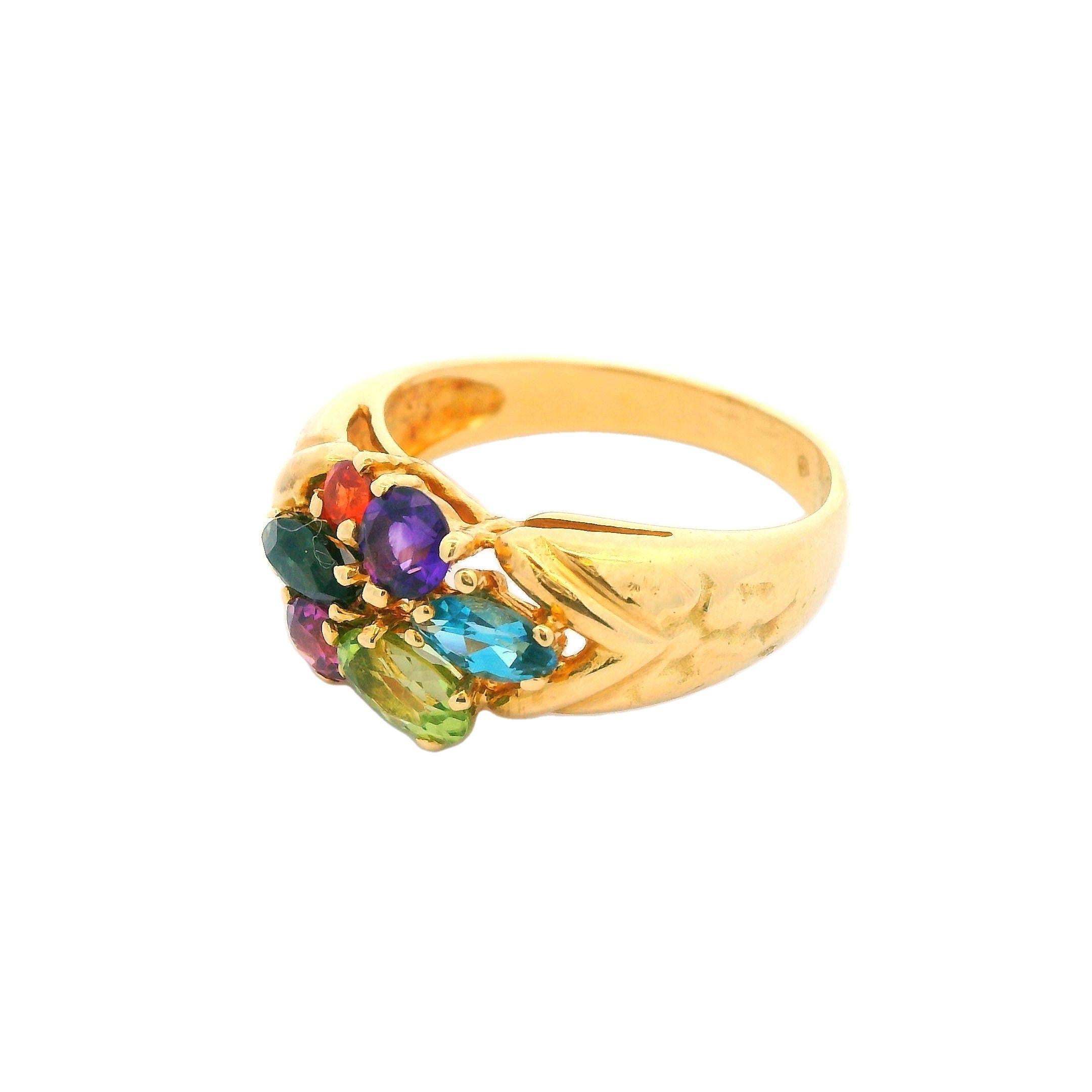 1960s 18K Yellow Gold H. Stern Multi-Stone Ring 2