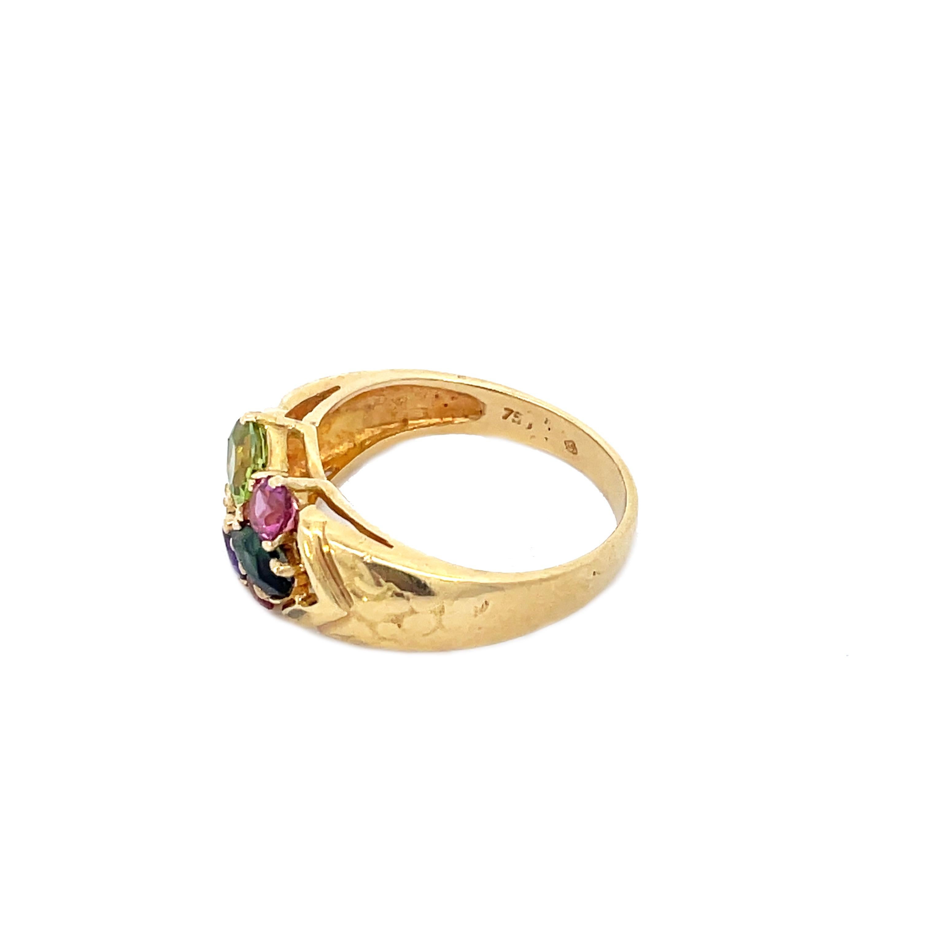 Women's 1960s 18K Yellow Gold H. Stern Multi-Stone Ring For Sale