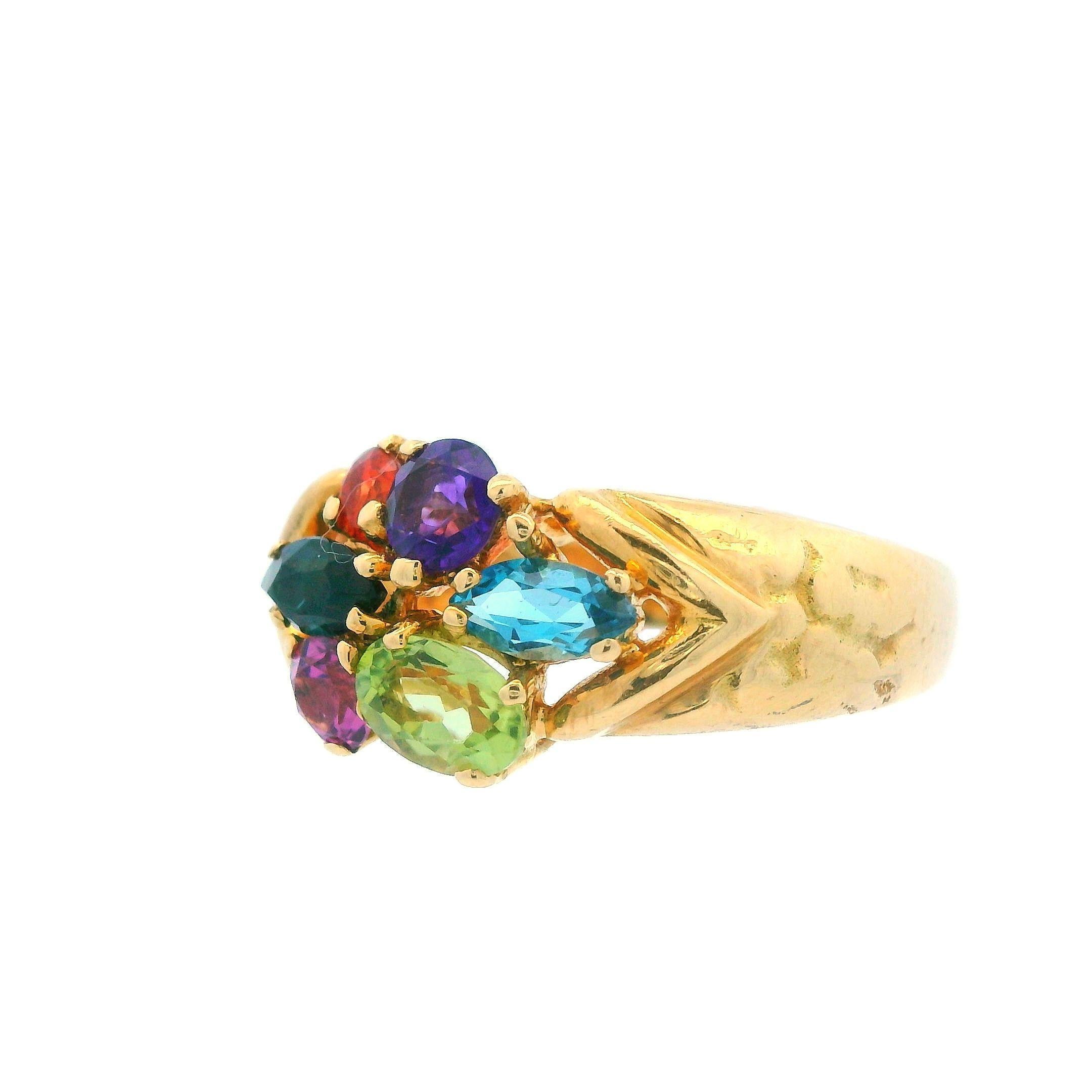 1960s 18K Yellow Gold H. Stern Multi-Stone Ring 3