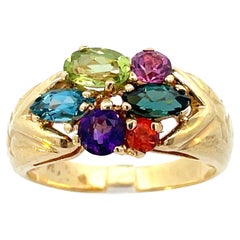 Vintage 1960s 18K Yellow Gold H. Stern Multi-Stone Ring