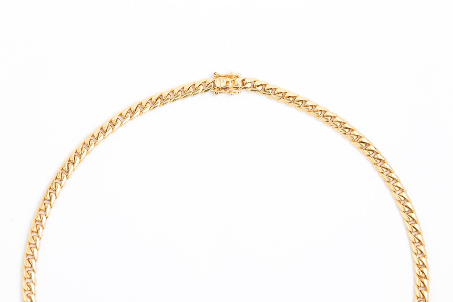 1960s 18 Karat Gold and Diamond Chocker Necklace In Good Condition For Sale In St.amford, CT