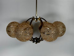 1960s 1970s 6-Light Sputnik Chandelier by Kaiser Leuchten Germany