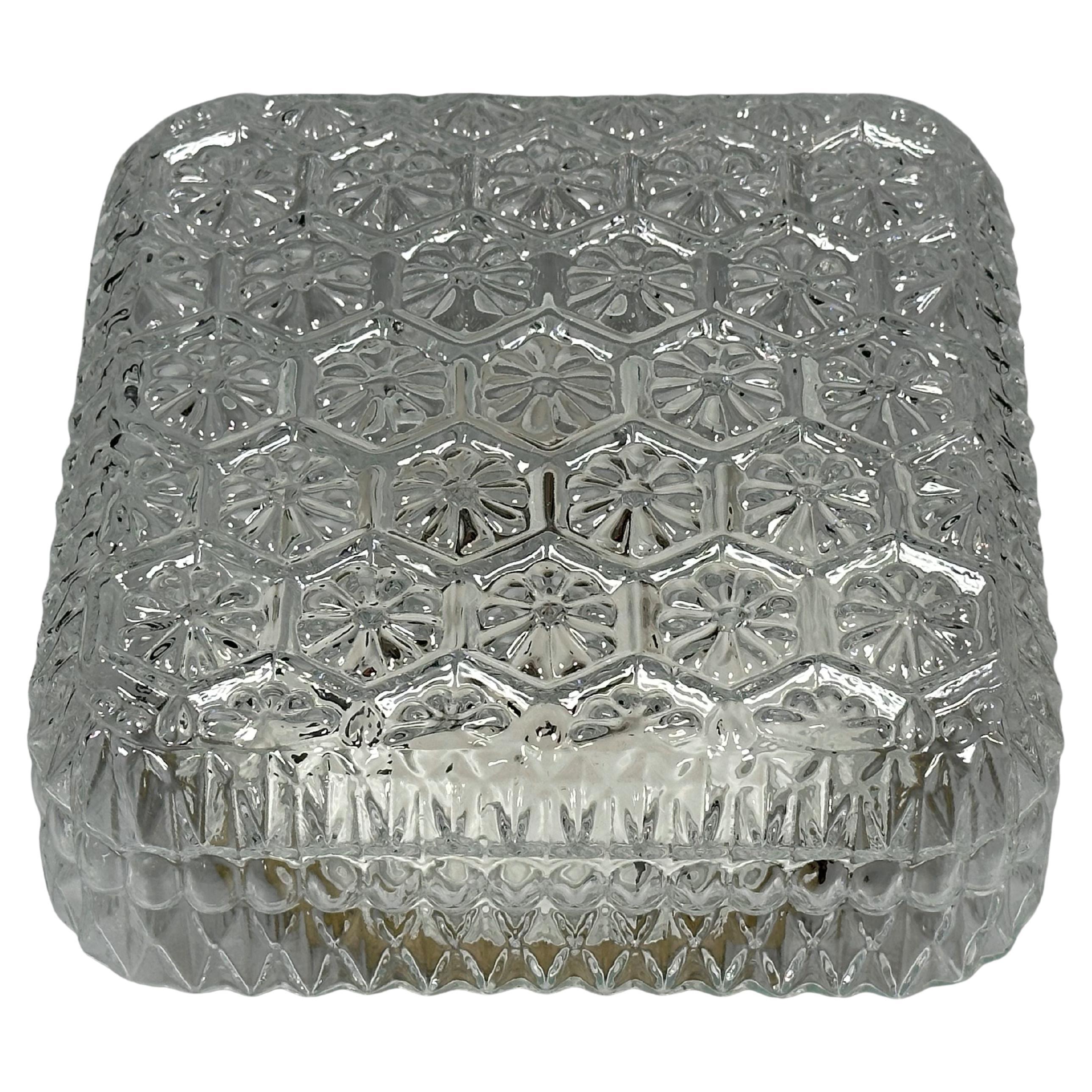 1960s 1970s Ceiling Lamp Flush Mount in Glass
Metal Space Age Design