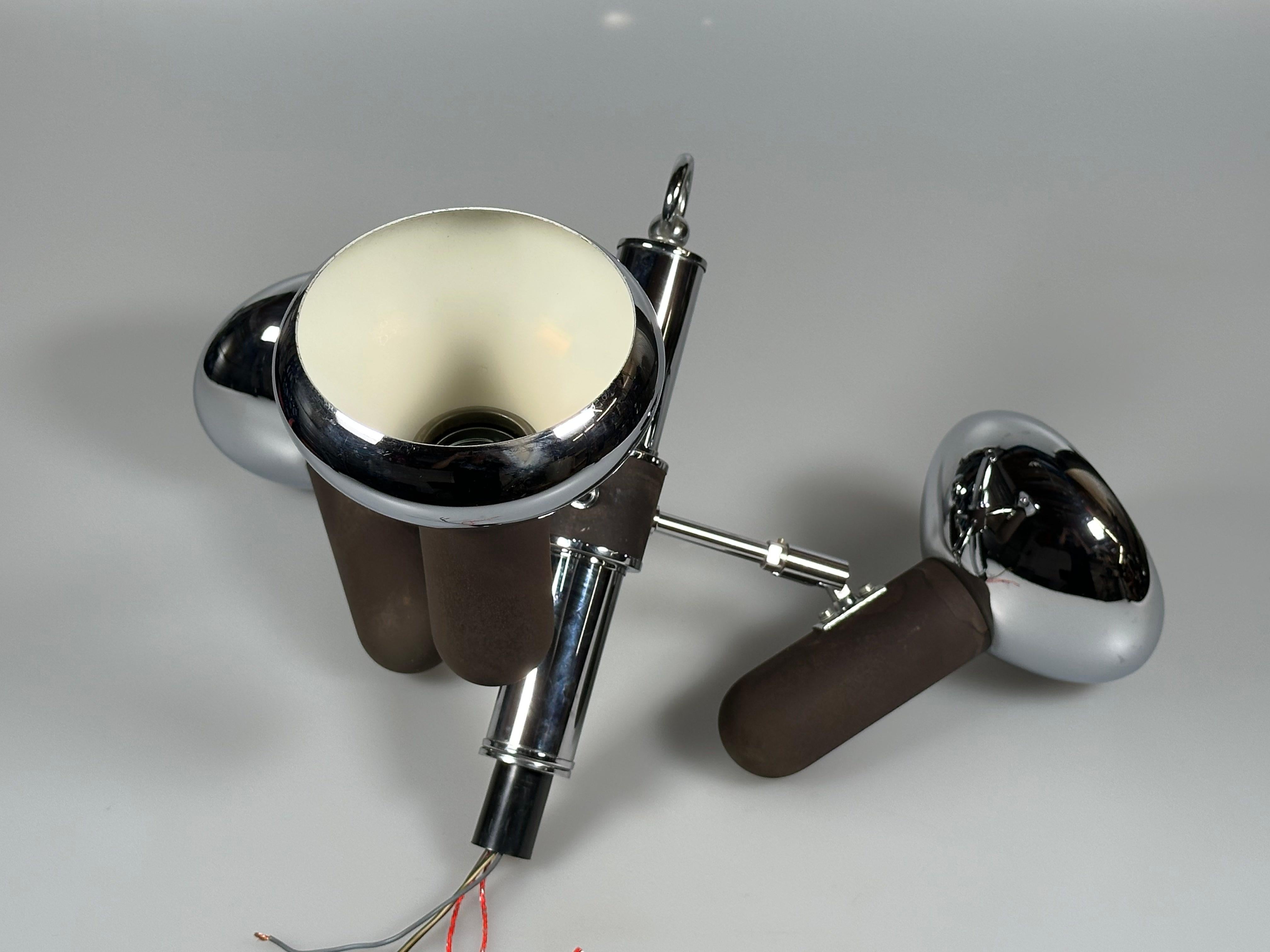 1960s 1970s Lampada da soffitto Faretto a 3 luci in metallo Design/One in vendita 12