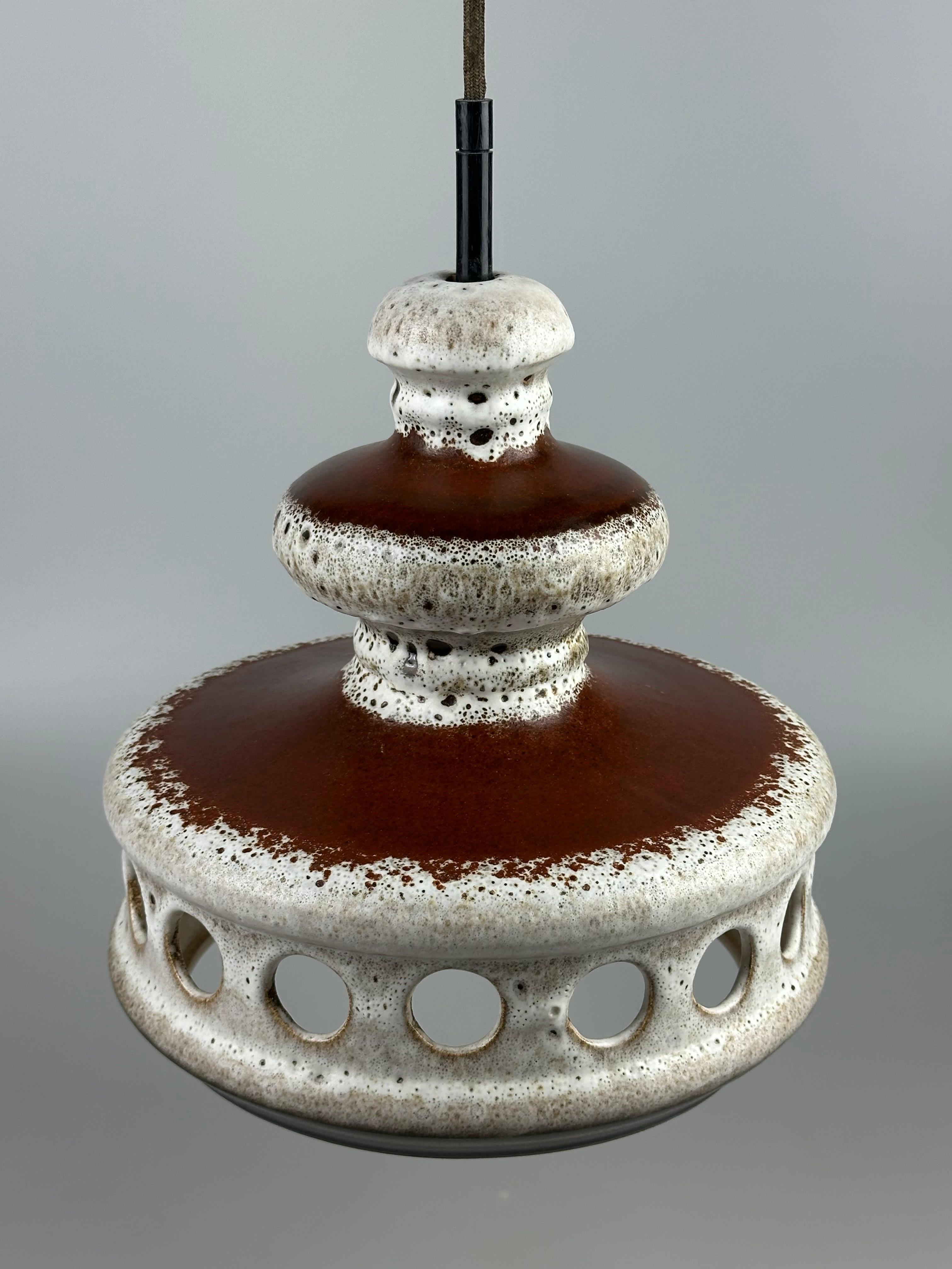 German 1960s 1970s Ceramic Ceiling Lamp, Hanging Lamp, Mid-Century Design For Sale