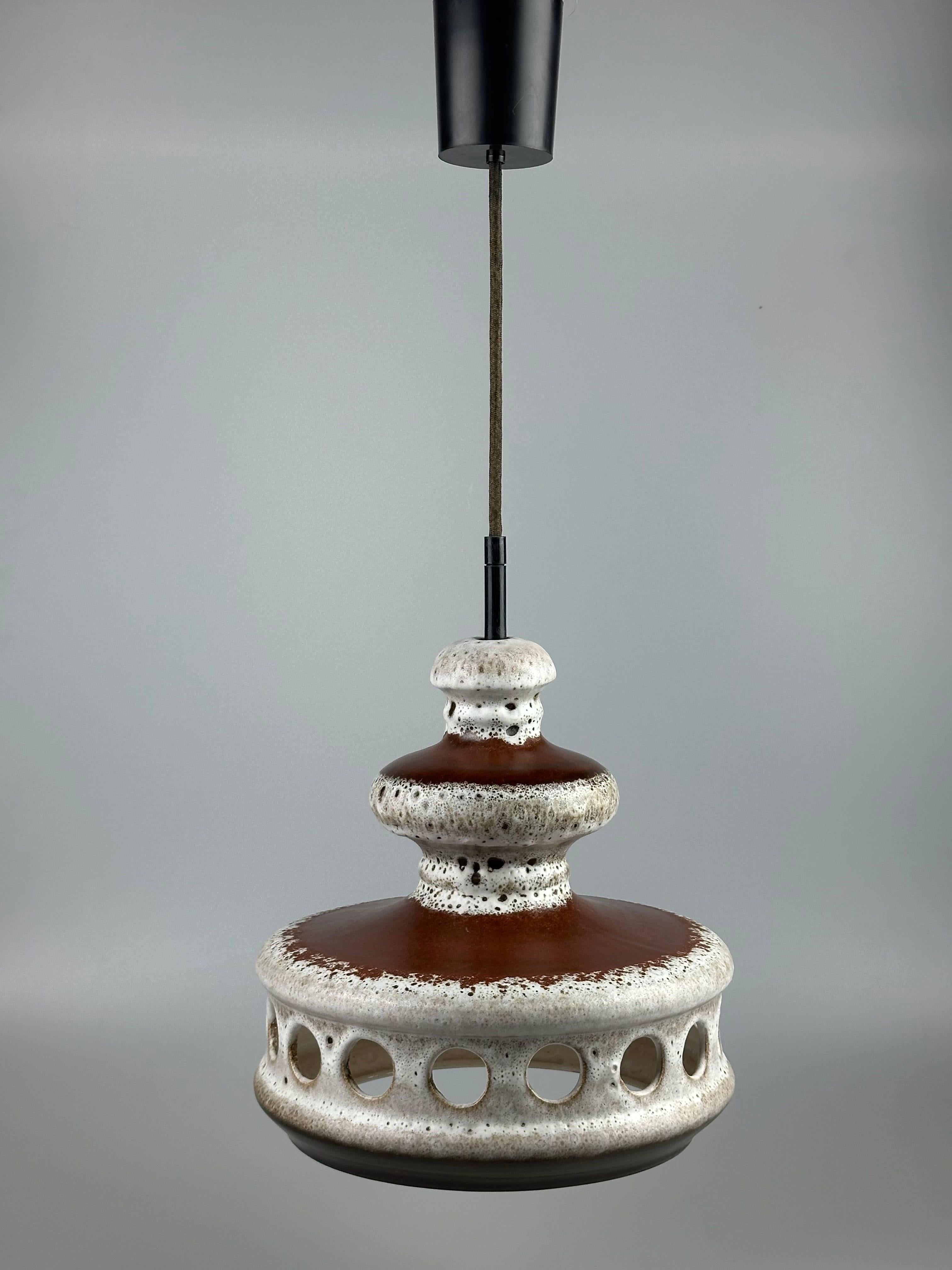 1960s 1970s Ceramic Ceiling Lamp, Hanging Lamp, Mid-Century Design For Sale 2