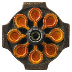 1960s/1970s Ceramic Wall Sconce, Mid-Century Space Age Design