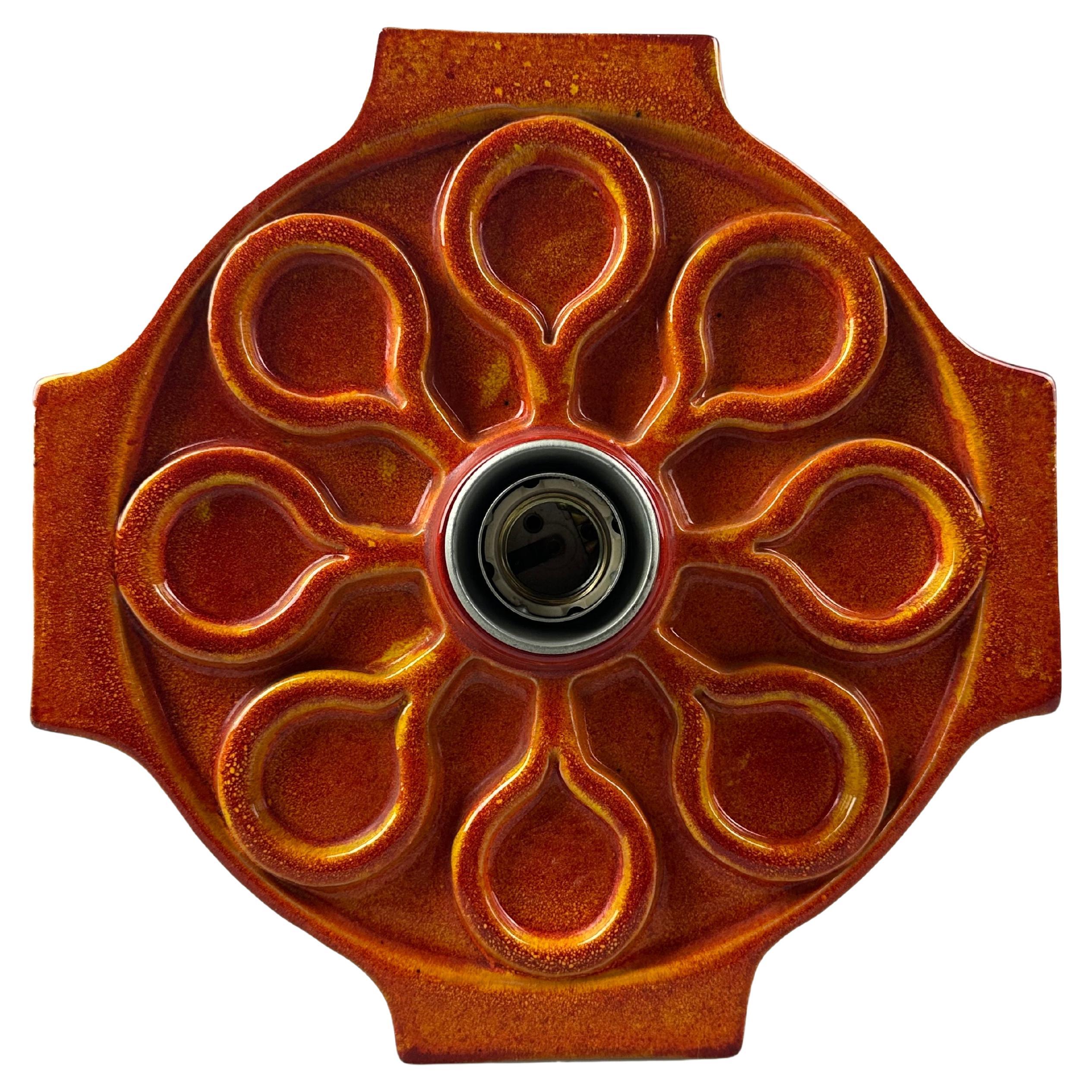 1960s/1970s Ceramic Wall Sconce, Mid-Century Space Age Design