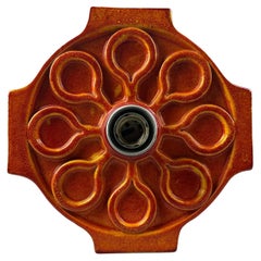 1960s/1970s Ceramic Wall Sconce, Mid-Century Space Age Design