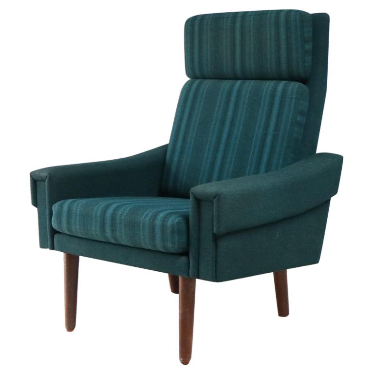 1960s-1970s Danish Midcentury High Backed Armchair For Sale