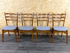 1960s 1970 Chaises de salle à manger Mid-Century Danish Modern Design Set of 4