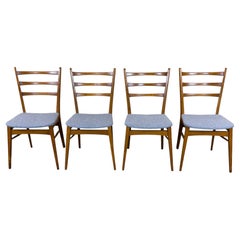 1960s 1970 Chaises de salle à manger Mid-Century Danish Modern Design Set of 4