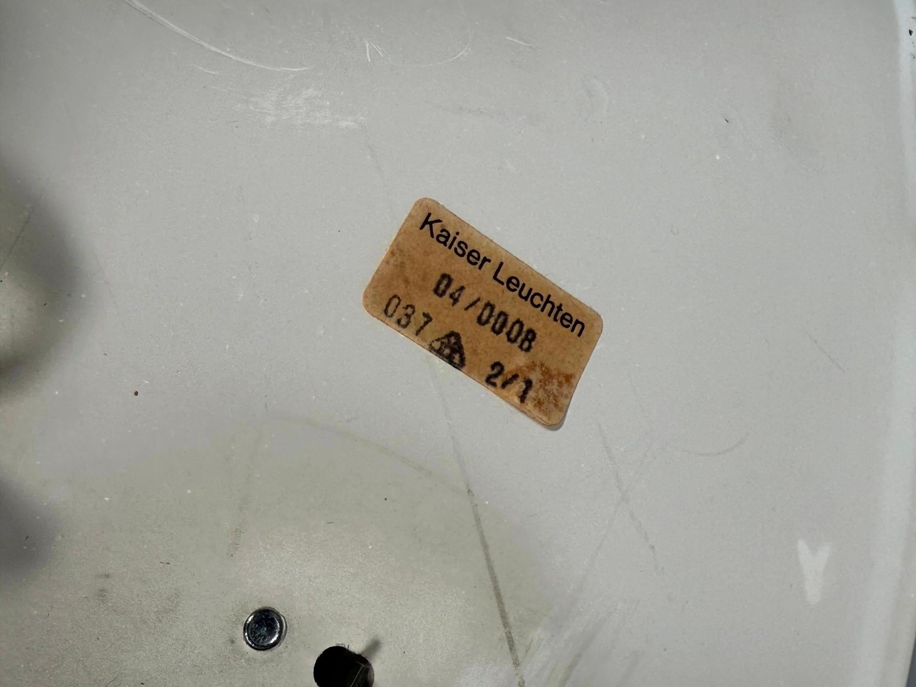 Empotrable de cristal de hielo de la década de 1970 de Kaiser Leuchten Alemania en venta 13