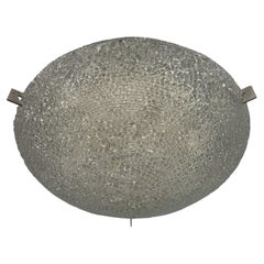 1960s 1970s Ice Glass Flush Mount from by Kaiser Leuchten Germany