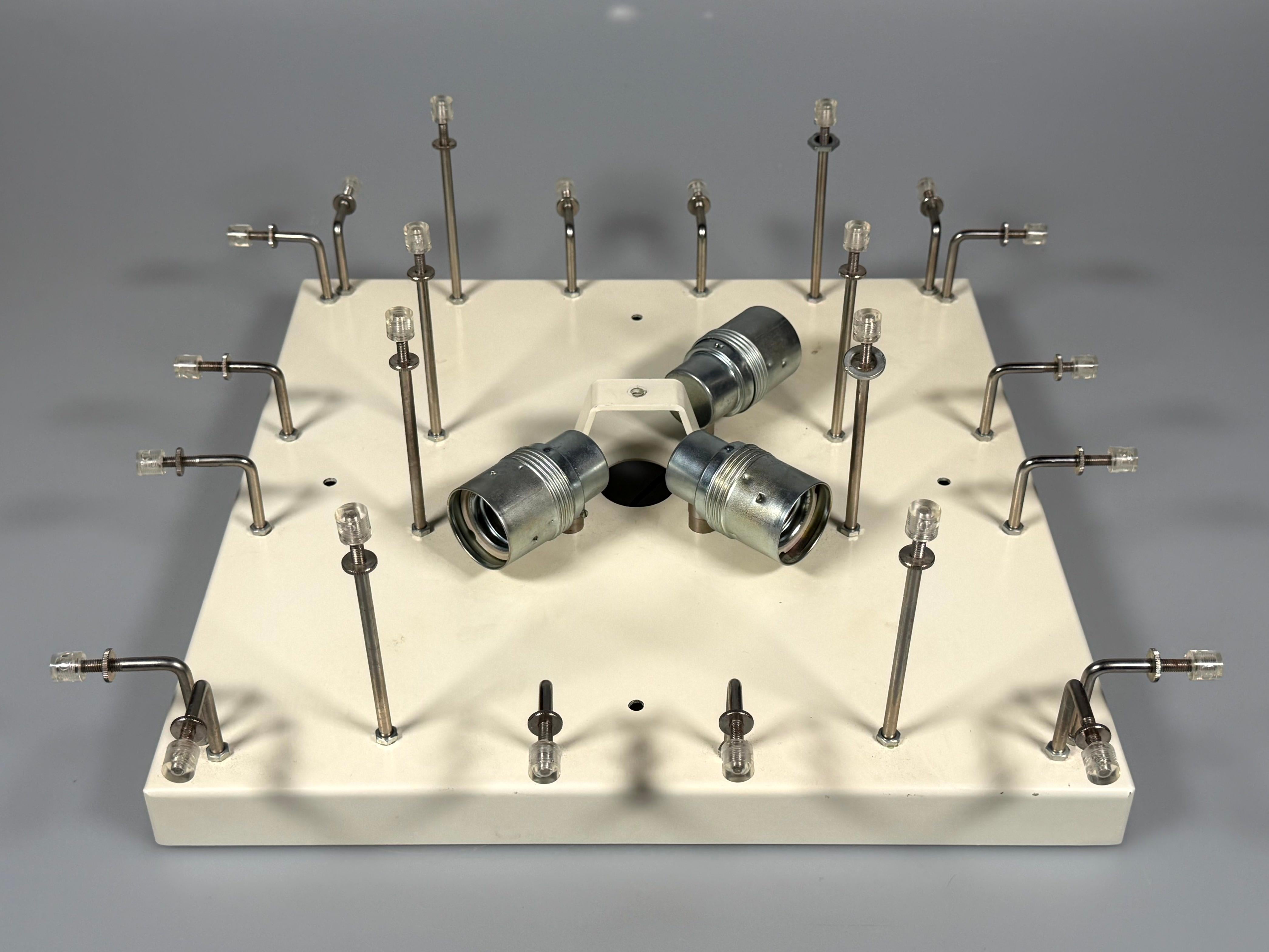 Plafonera de cristal de hielo de los años 60 de la década de 1970 de Kalmar Franken KG Austria en venta 10