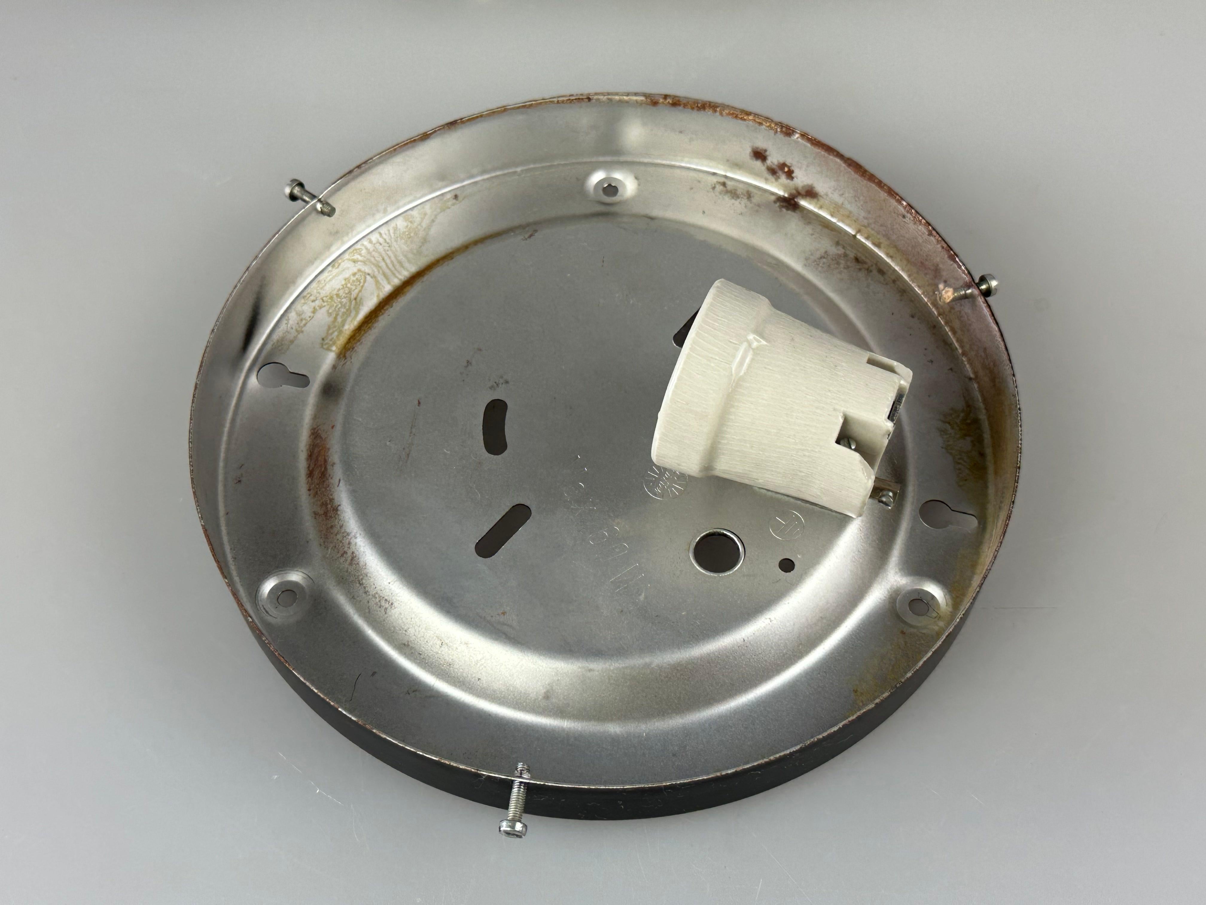 1960s 1970s Lamp Light Ceiling Flush Mount Glass German Design For Sale 9