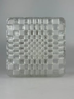 1960s 1970s Lamp Light Ceiling Flush Mount Glass German Design