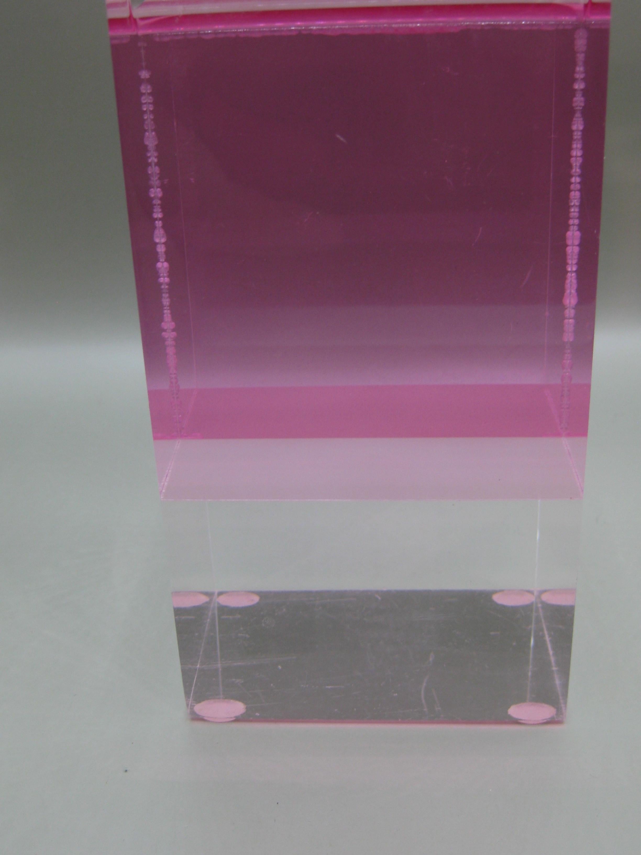 Scultura astratta in lucite degli anni '60-'70 in acrilico Optical Op Art in vendita 4
