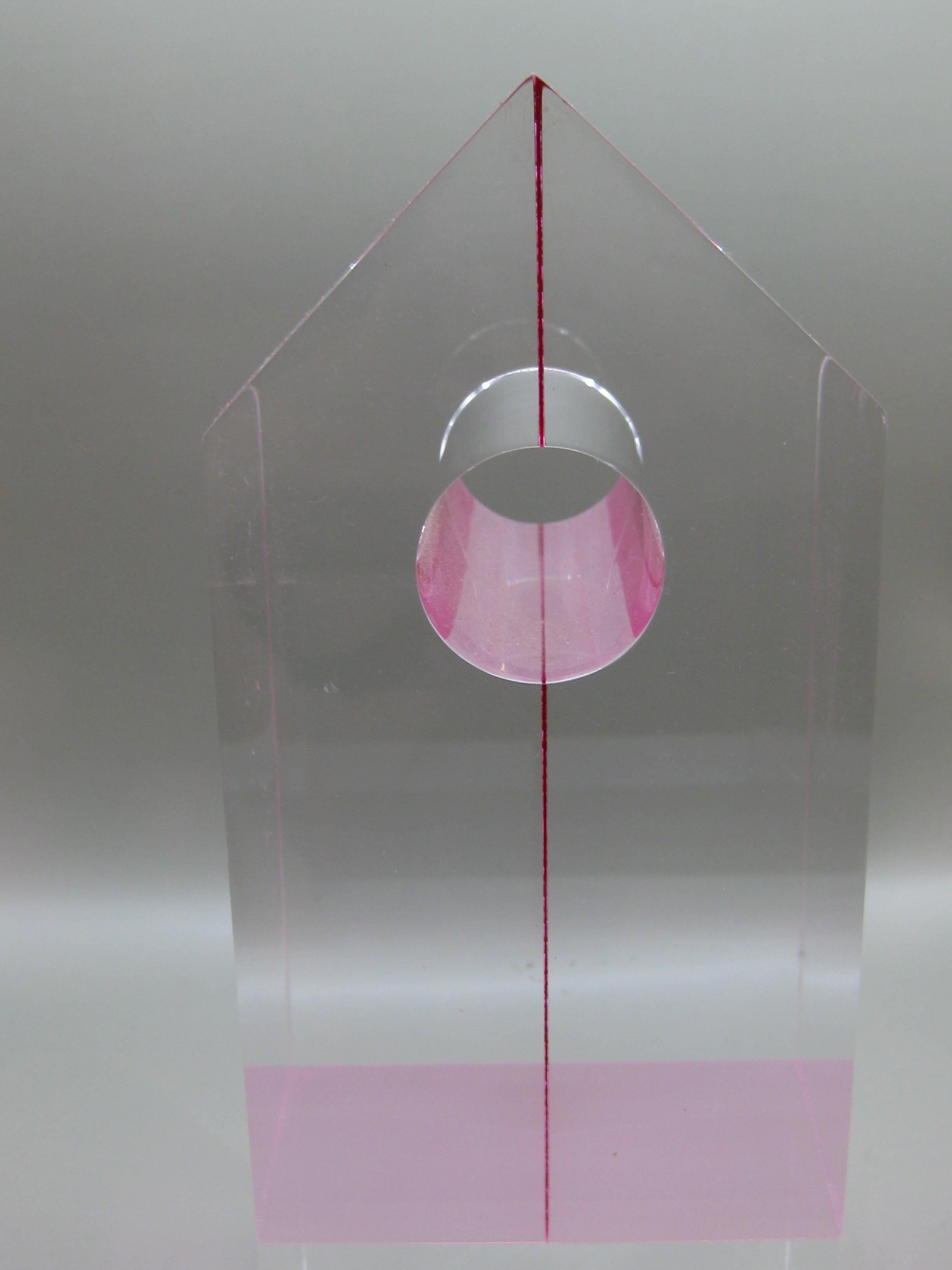 1960's-1970's Lucite Acrylic Optical Op Art Abstract Sculpture For Sale 10