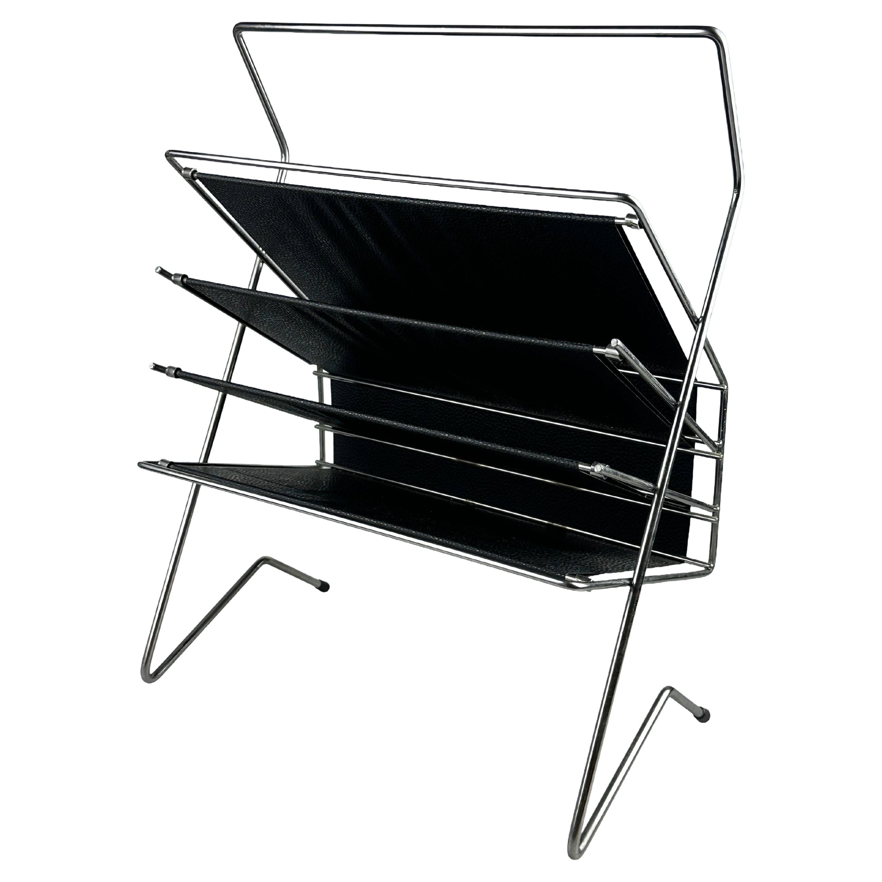 Portagiornali anni '60-'70 in metallo e plastica Design A Space Age in vendita