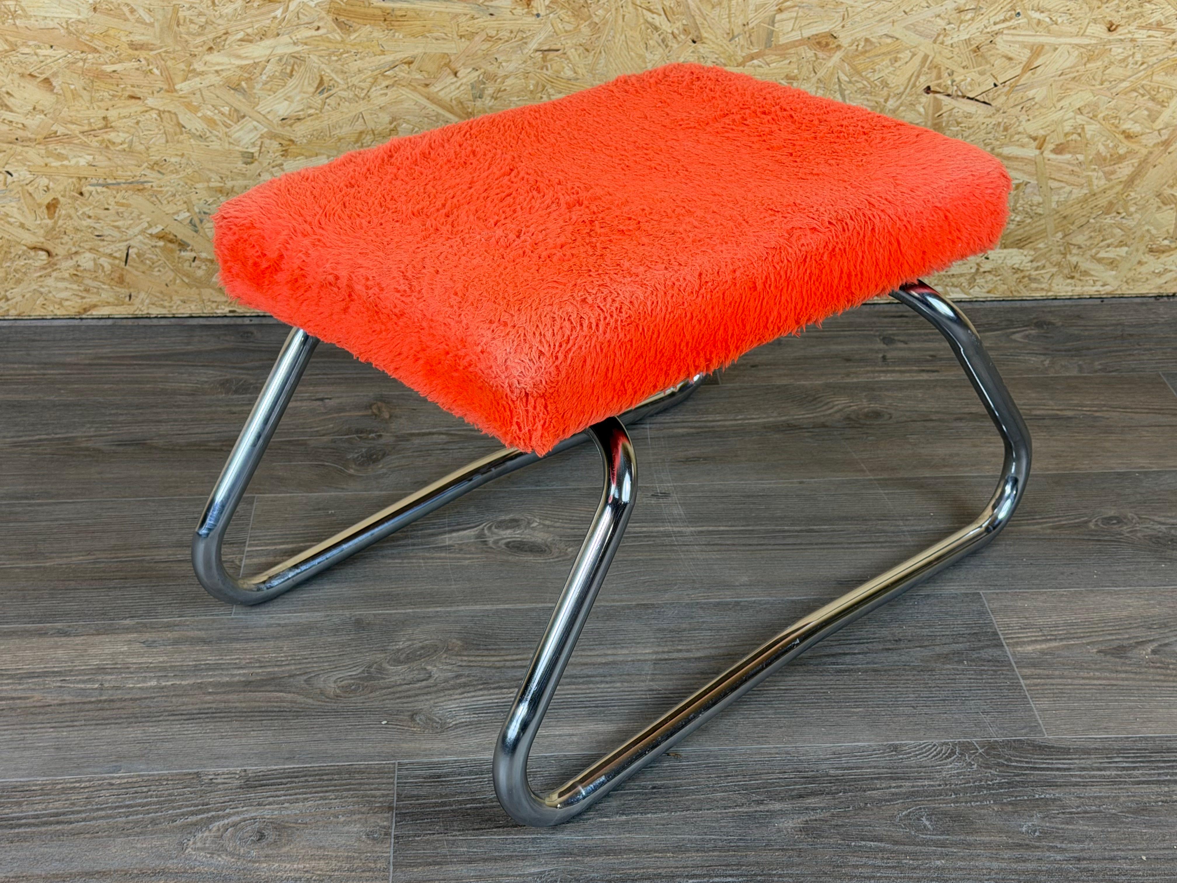 1960s 1970 Ottoman Tabouret avec échelle Space Age Design Orange en vente 4