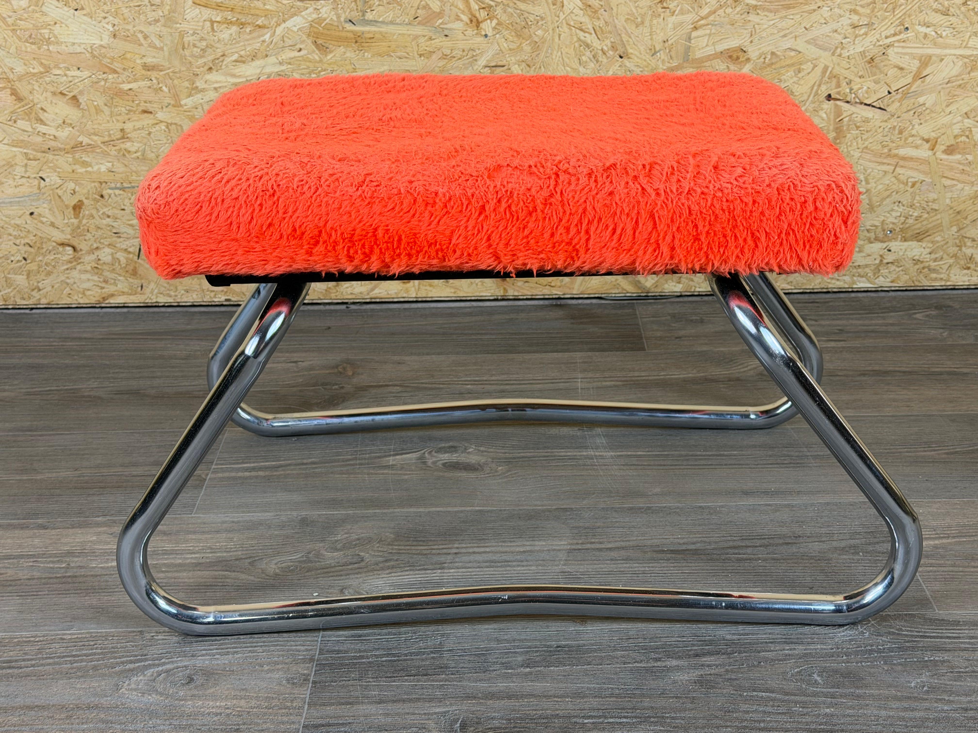 1960s 1970 Ottoman Tabouret avec échelle Space Age Design Orange en vente 5