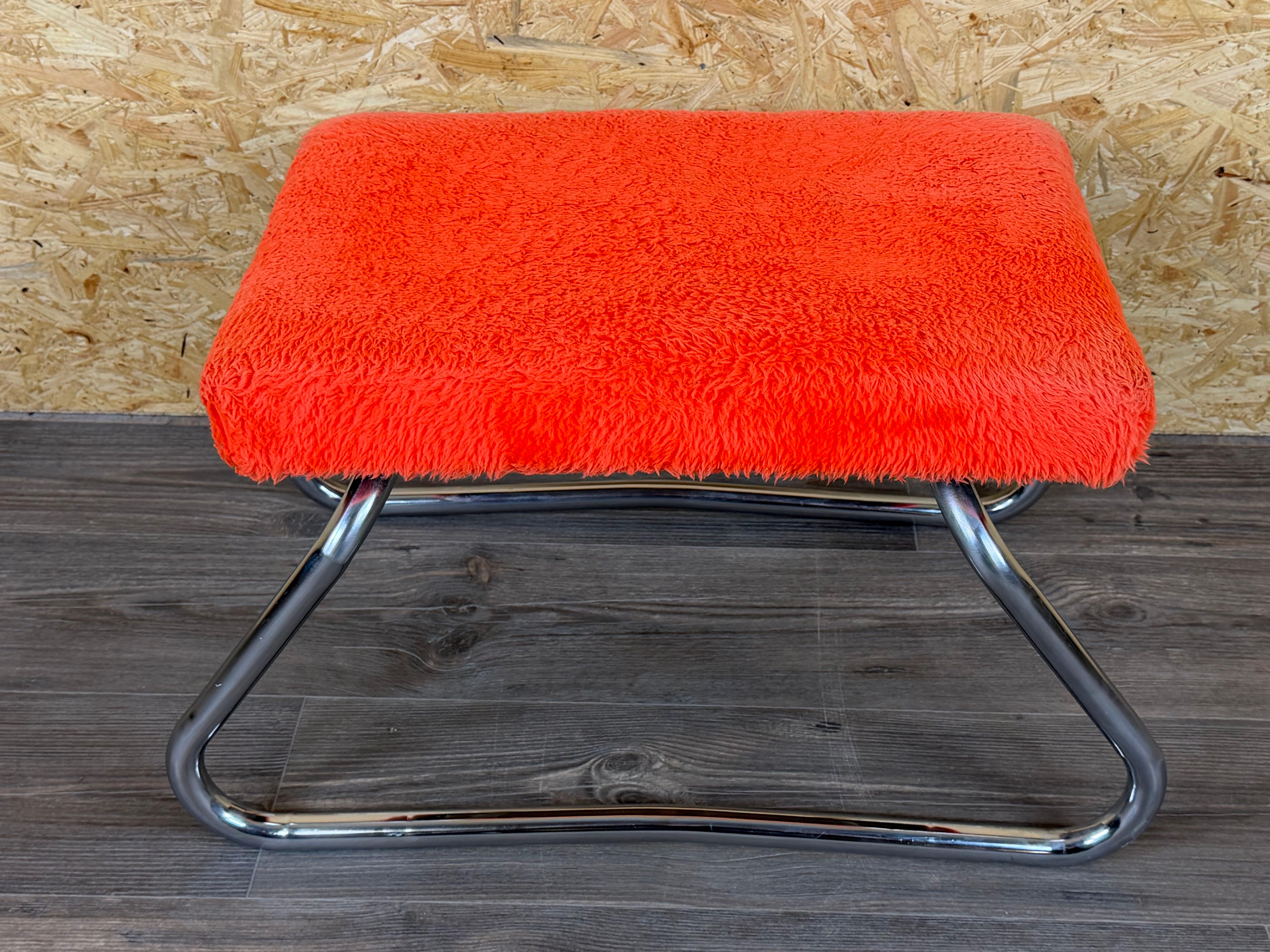 Allemand 1960s 1970 Ottoman Tabouret avec échelle Space Age Design Orange en vente