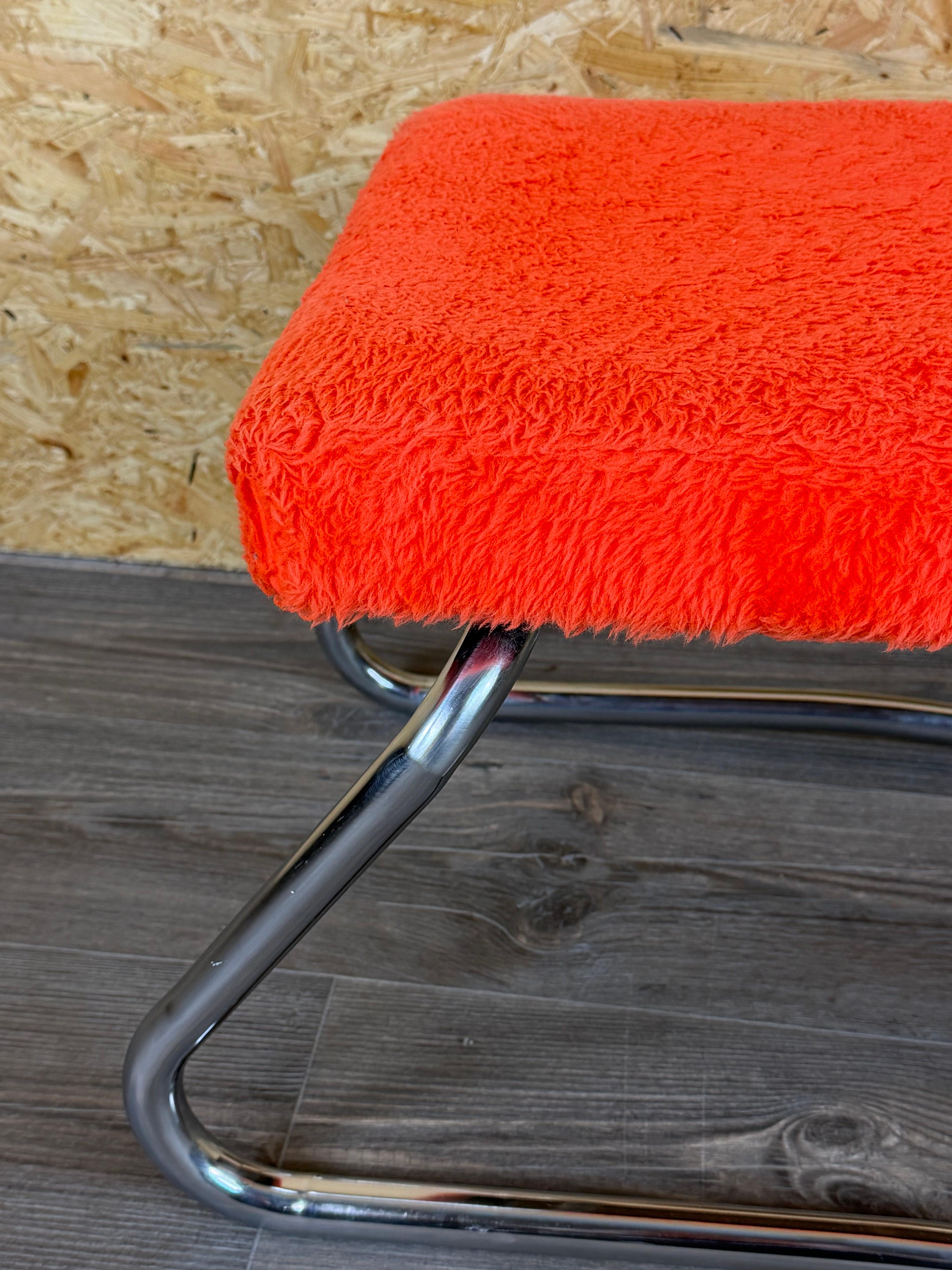 1960s 1970 Ottoman Tabouret avec échelle Space Age Design Orange Bon état - En vente à Neuenkirchen, NI