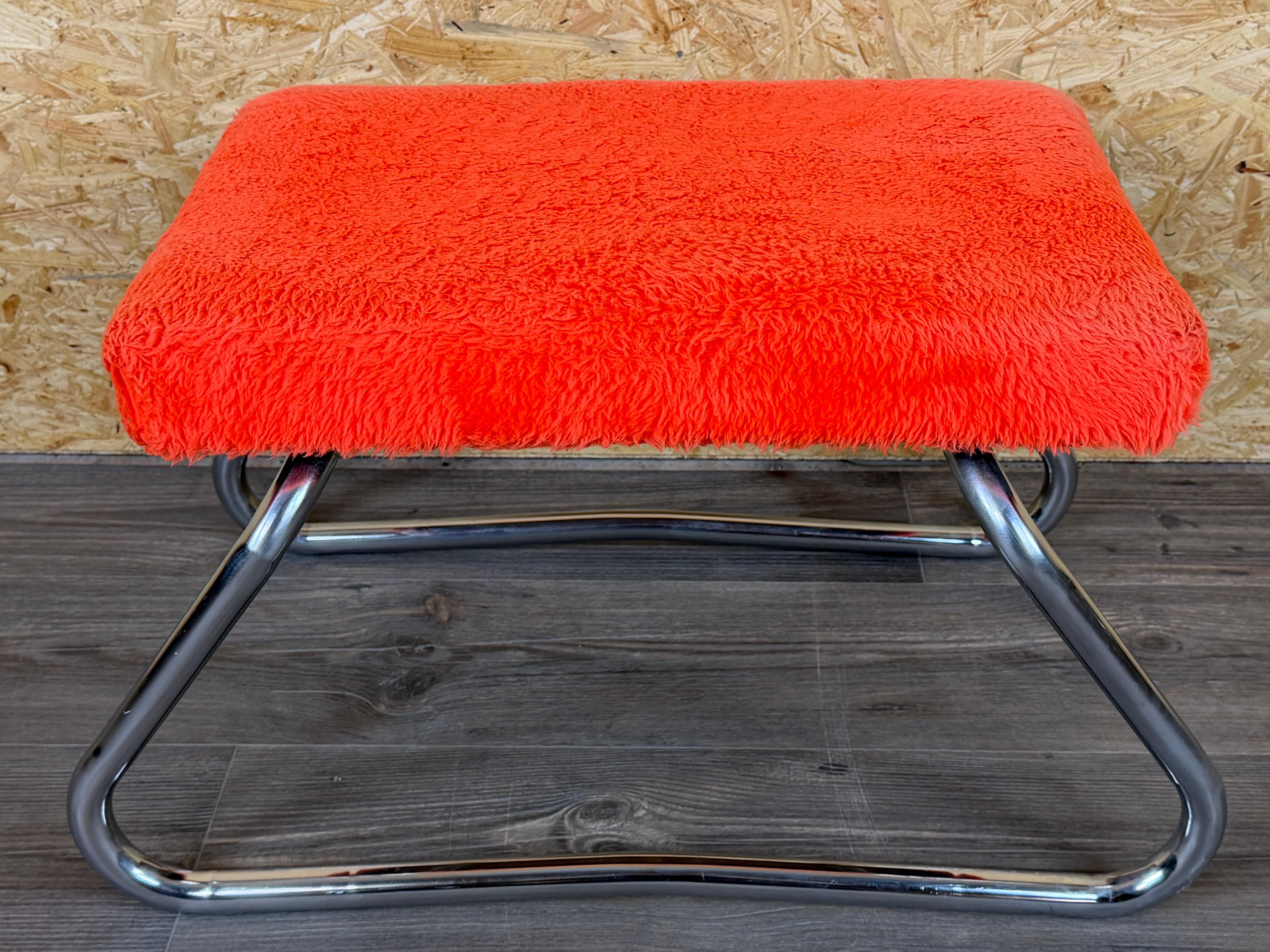 1960s 1970 Ottoman Tabouret avec échelle Space Age Design Orange en vente 1