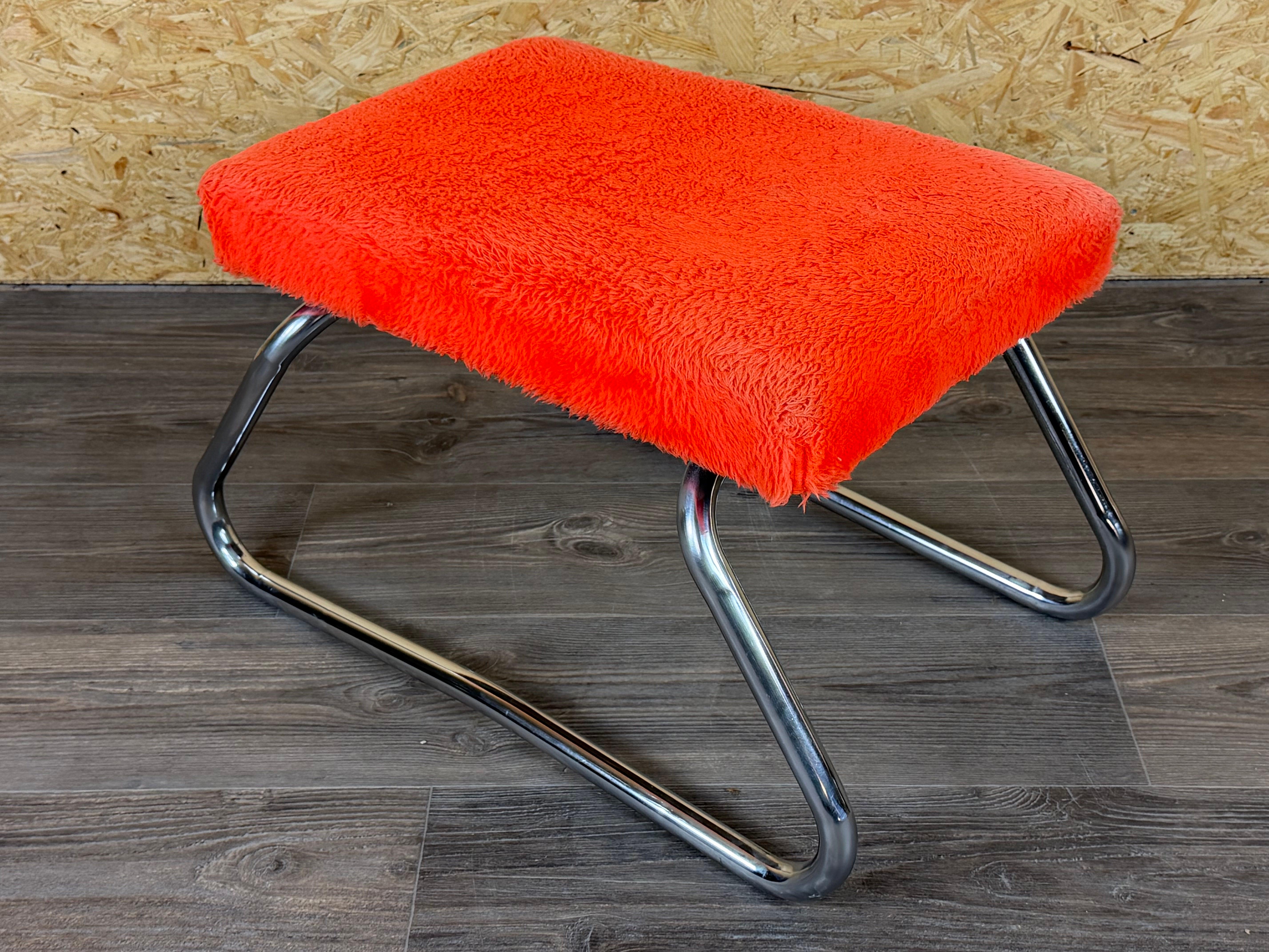 1960s 1970 Ottoman Tabouret avec échelle Space Age Design Orange en vente 2