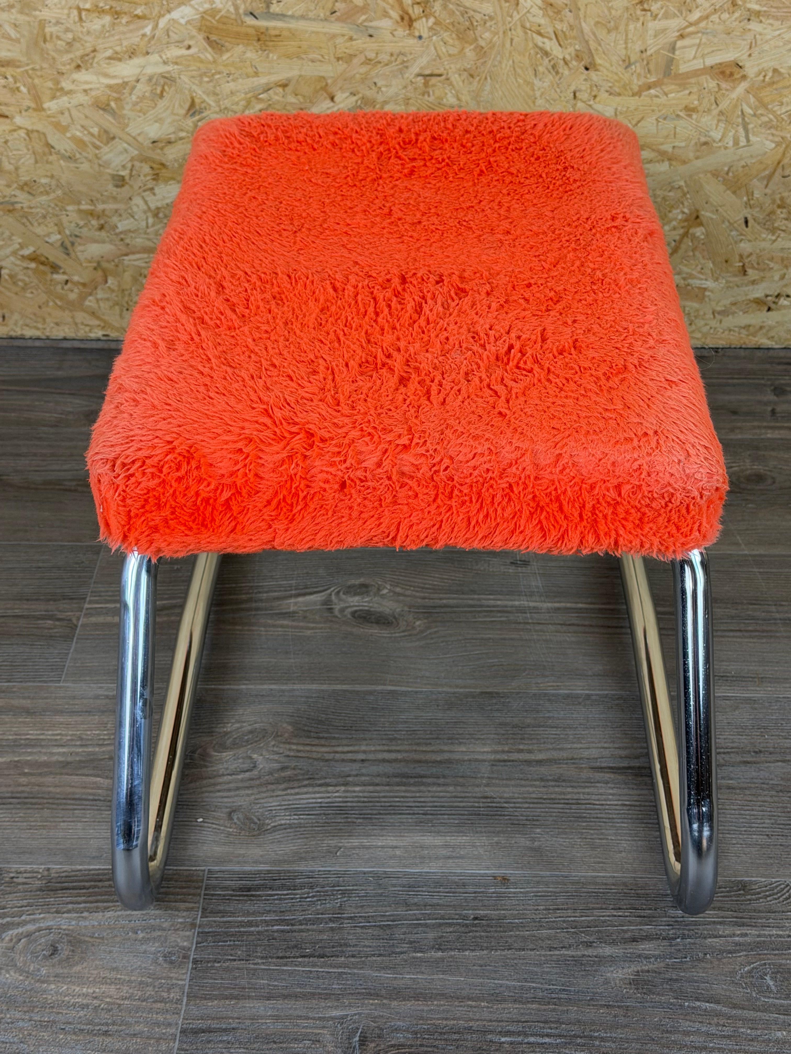 1960s 1970 Ottoman Tabouret avec échelle Space Age Design Orange en vente 3
