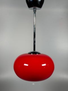 1960s 1970s Pendant Light Glass Ceiling Lamp Space Age Design