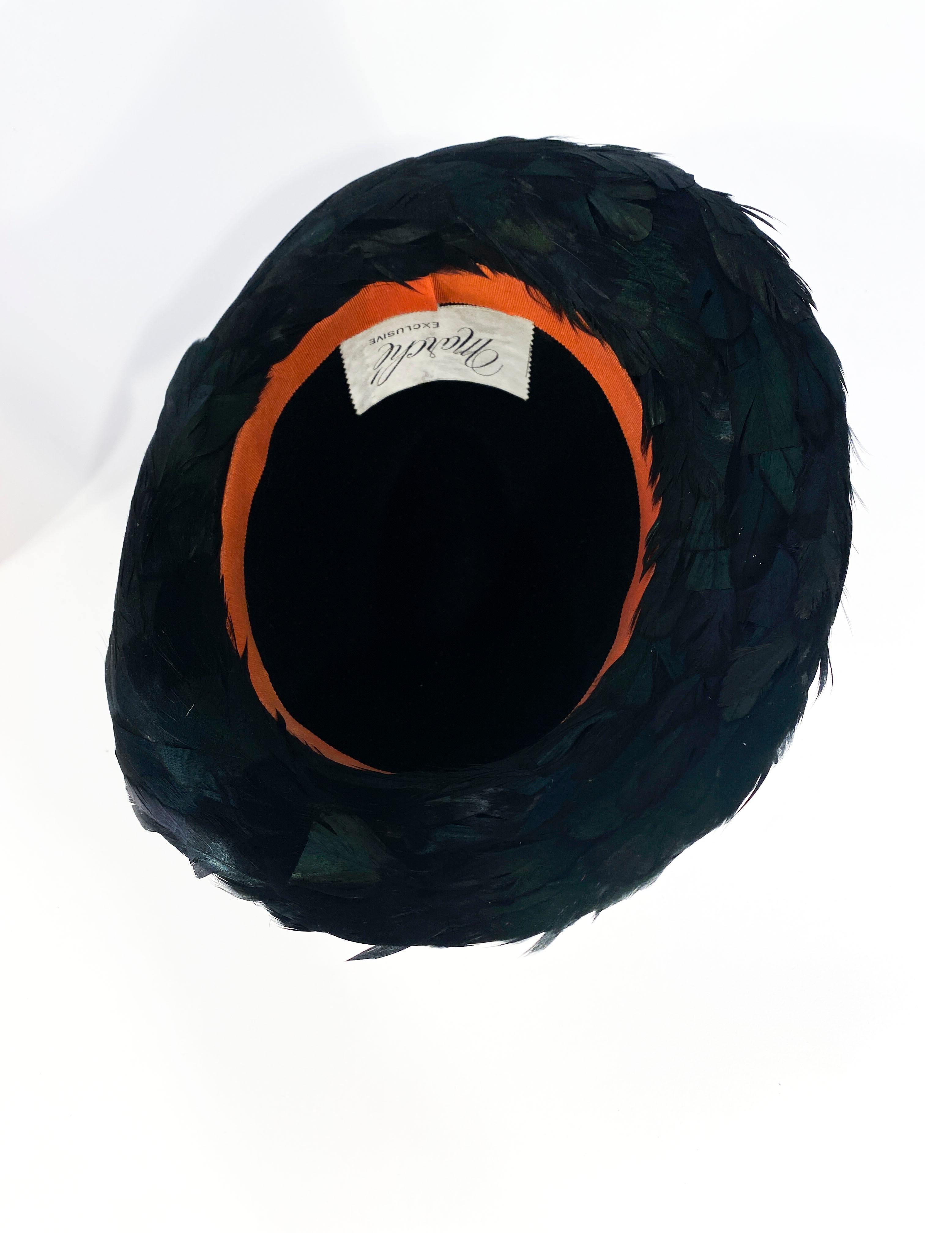 Gray 1960s/1970s Pheasant Feather Fedora Hat