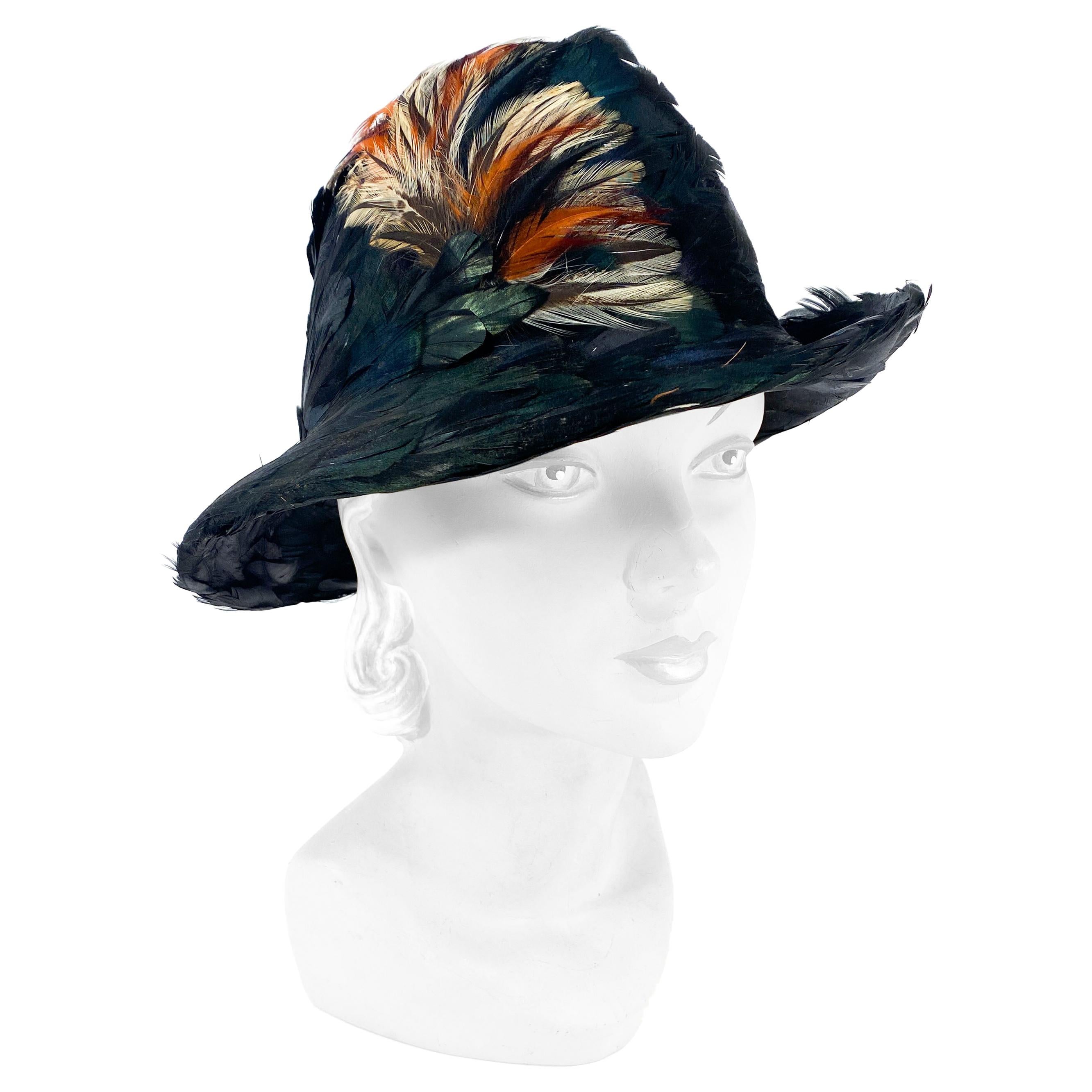 1960s/1970s Pheasant Feather Fedora Hat