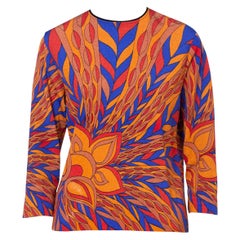 1960's 1970's Psychedelic Print Top