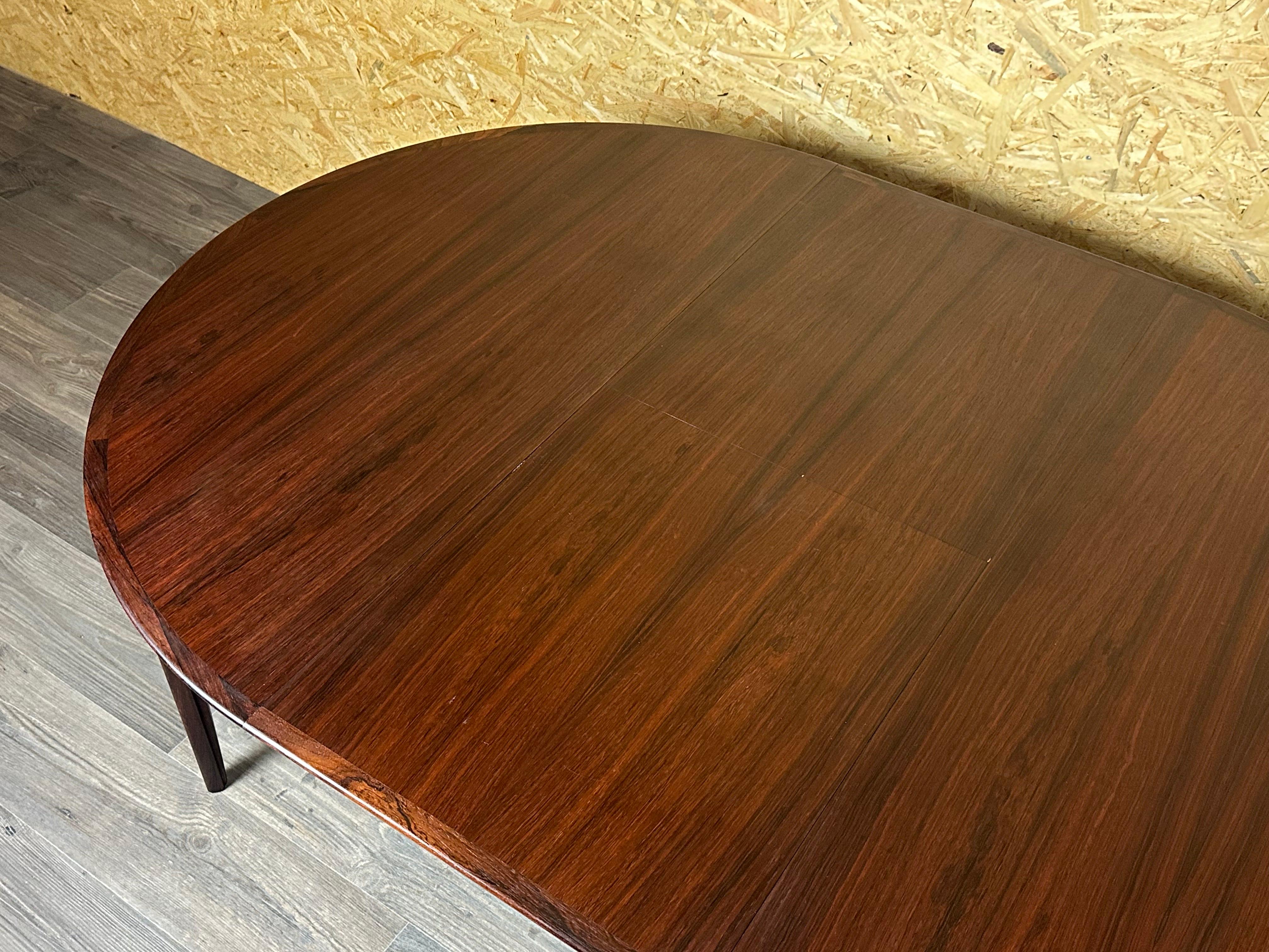 Table de salle à manger Rio en bois de rose par Henry Rosengren Hansen, années 1960/1970 en vente 12