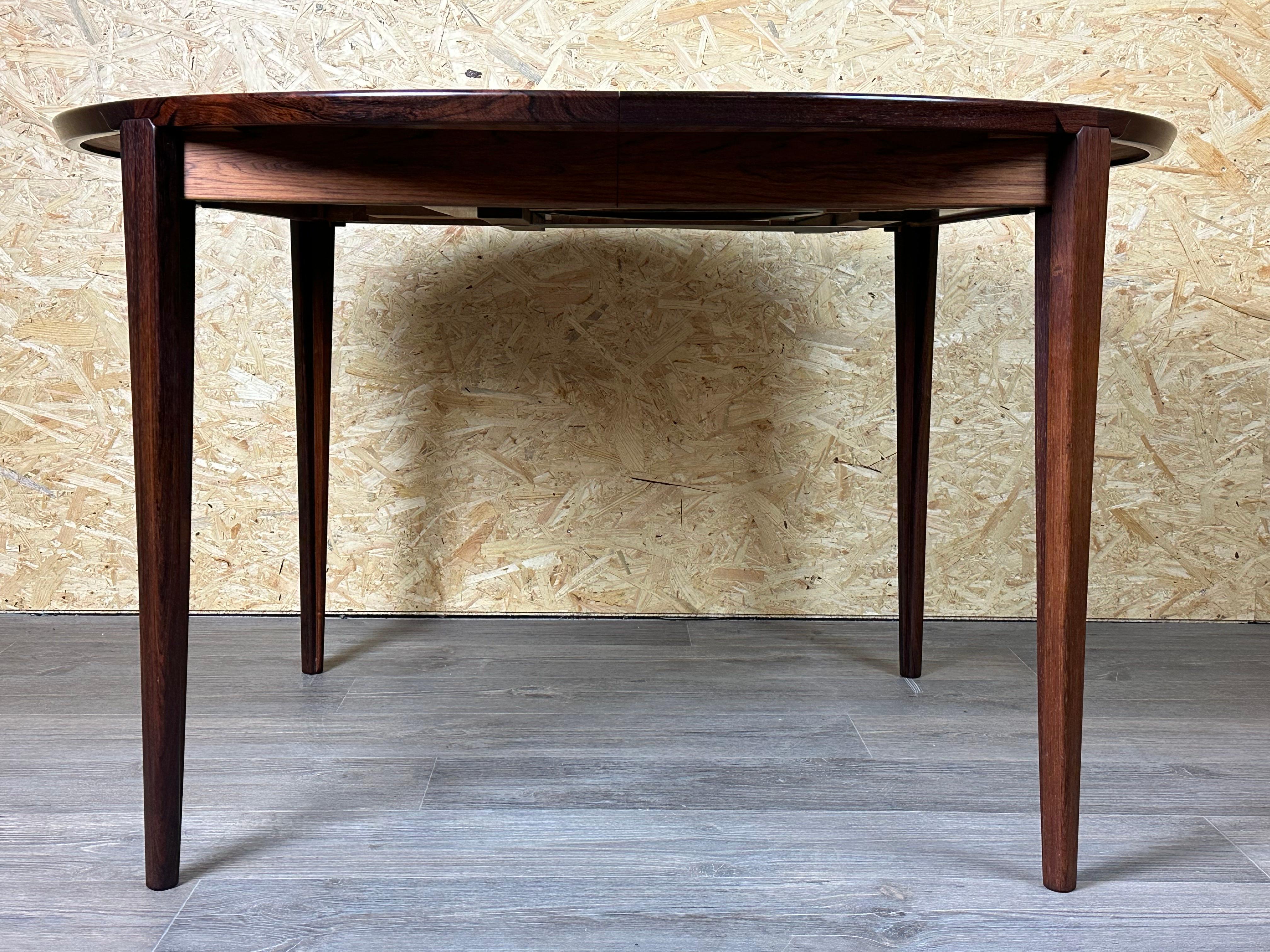 Danois Table de salle à manger Rio en bois de rose par Henry Rosengren Hansen, années 1960/1970 en vente