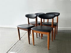 Mesa de comedor extensible Schreiber de mediados de siglo de 1960-1970 con 4 comedores a juego