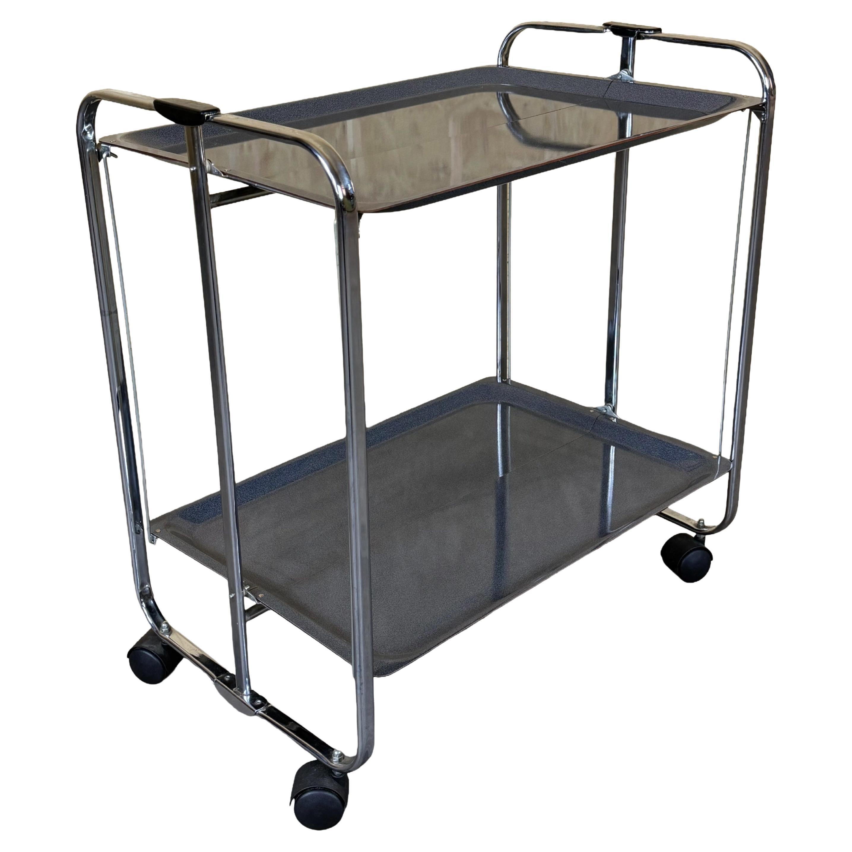 1960s 1970s Serving Cart Dinette Space Age in Metal Plastic For Sale