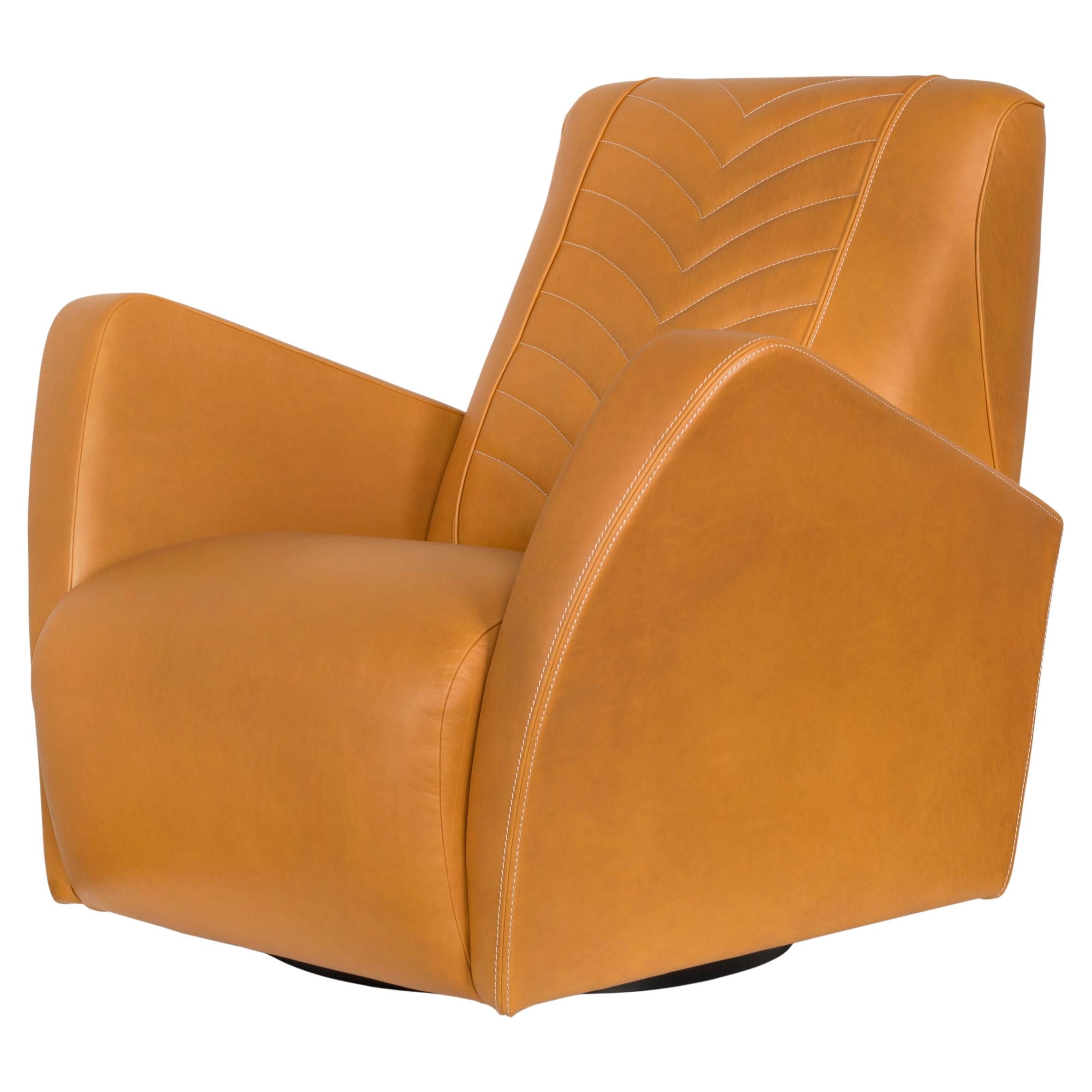 1960's 1970's Sports Car Inspired McQueen Armchair Handmade Portugal Greenapple en vente