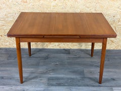 1960s 1970s Teak Dining Table, Danish Modern Design, Denmark