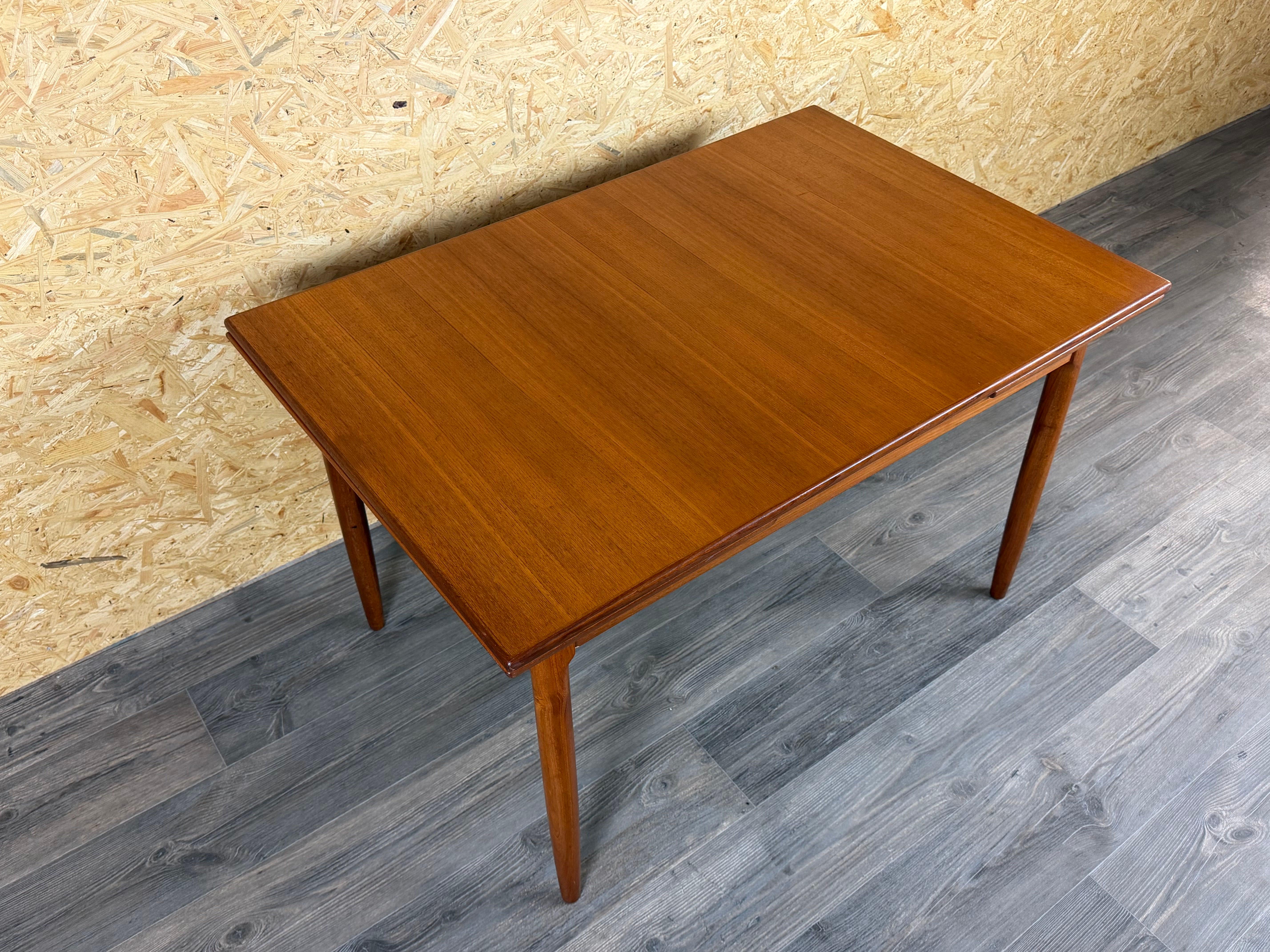 1960s 1970 Table de salle à manger en teck, Danish Modern Design, Danemark en vente 2