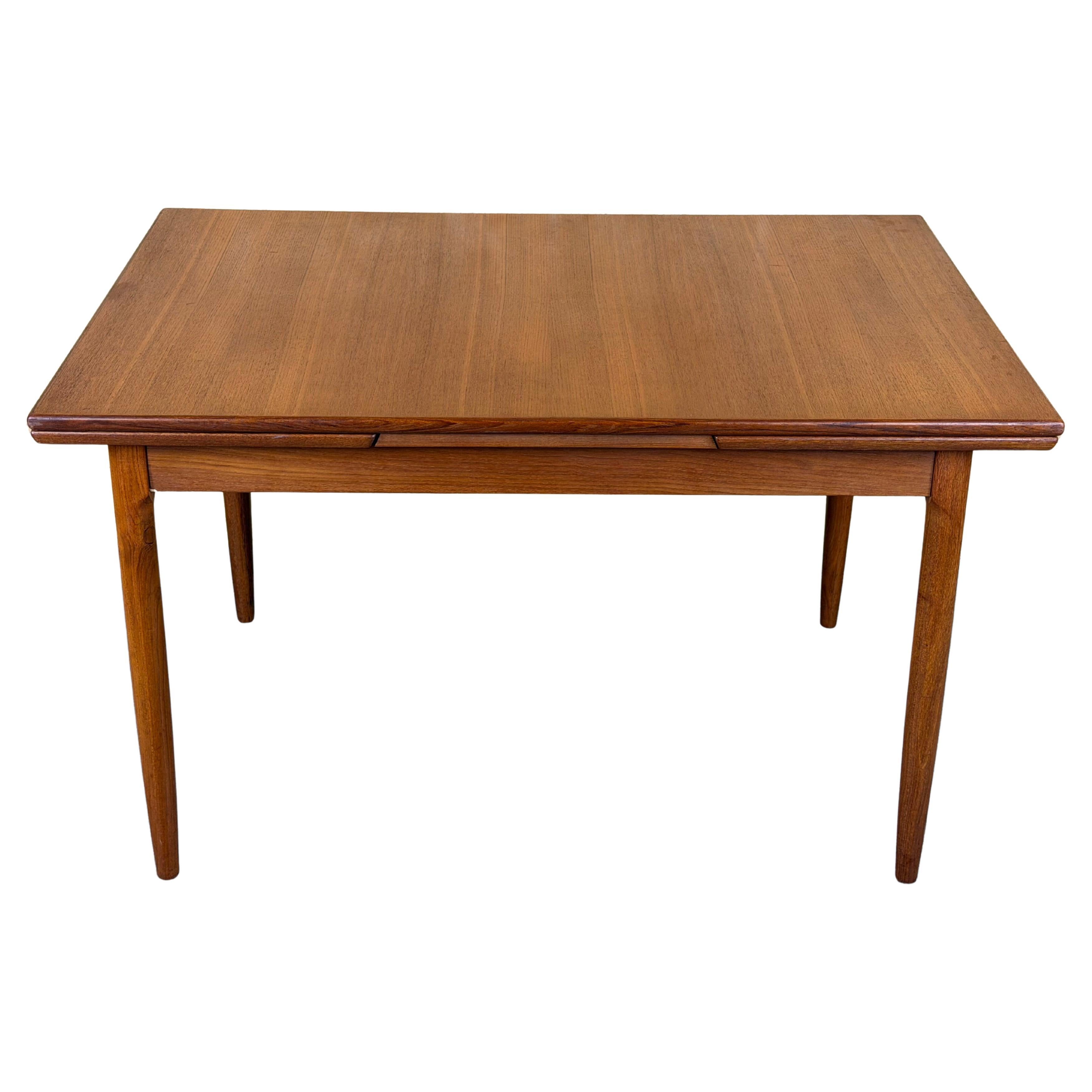 1960s 1970s Teak Dining Table, Danish Modern Design, Denmark