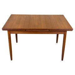 1960s 1970s Teak Dining Table, Danish Modern Design, Denmark