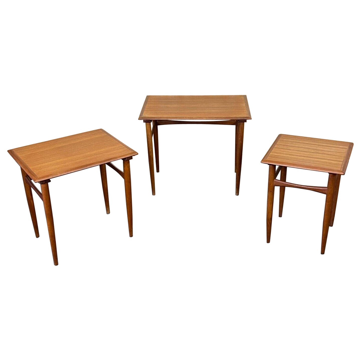 1960s 1970s Teak Nesting Tables Kai Kristiansen Skovmand & Andersen Design