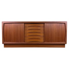 1960s 1970s Teak Sideboard Credenza by Dyrlund Made in Denmark Design