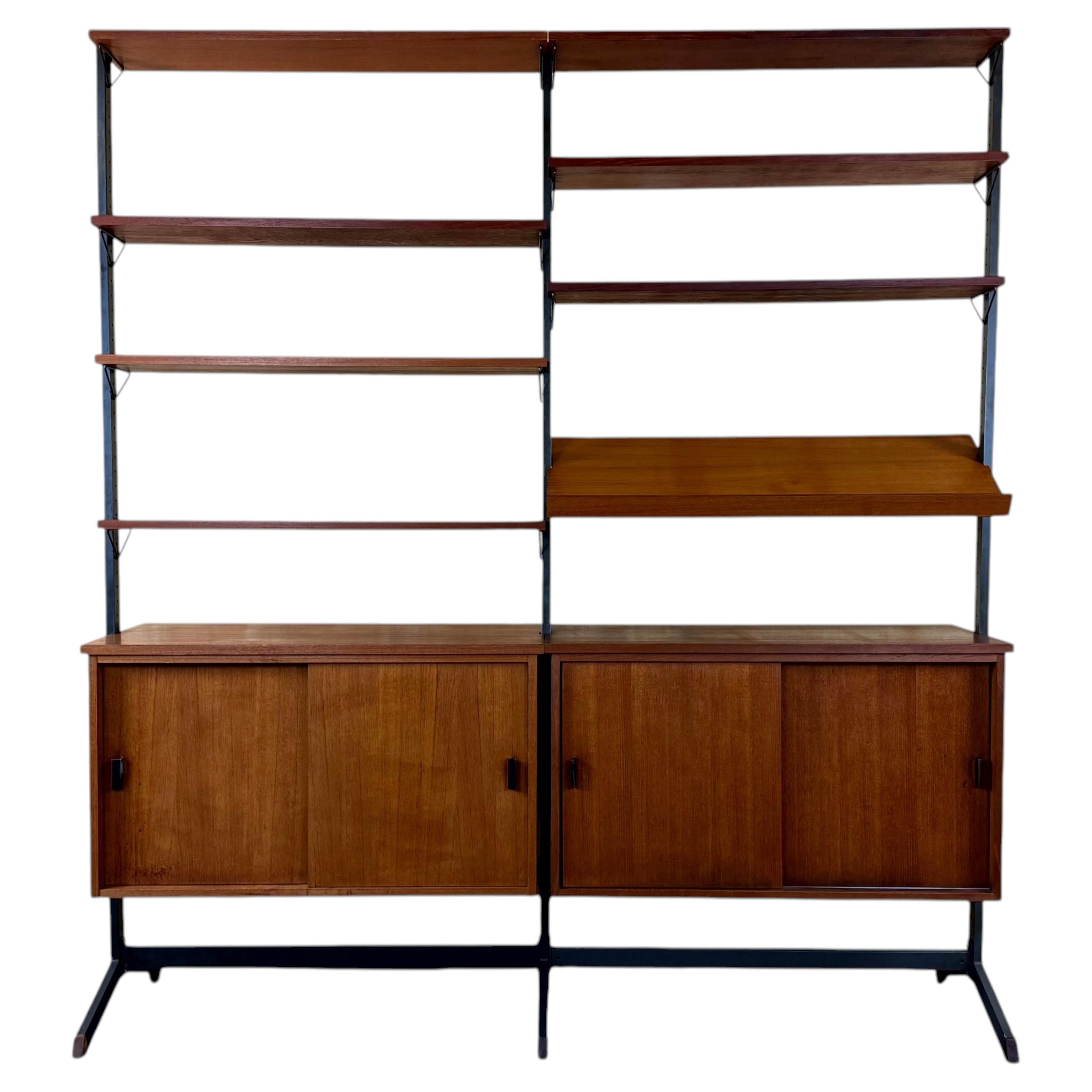 1960s 1970s Teak Wall Unit by Olof Pira Sweden Mid-Century Modern
