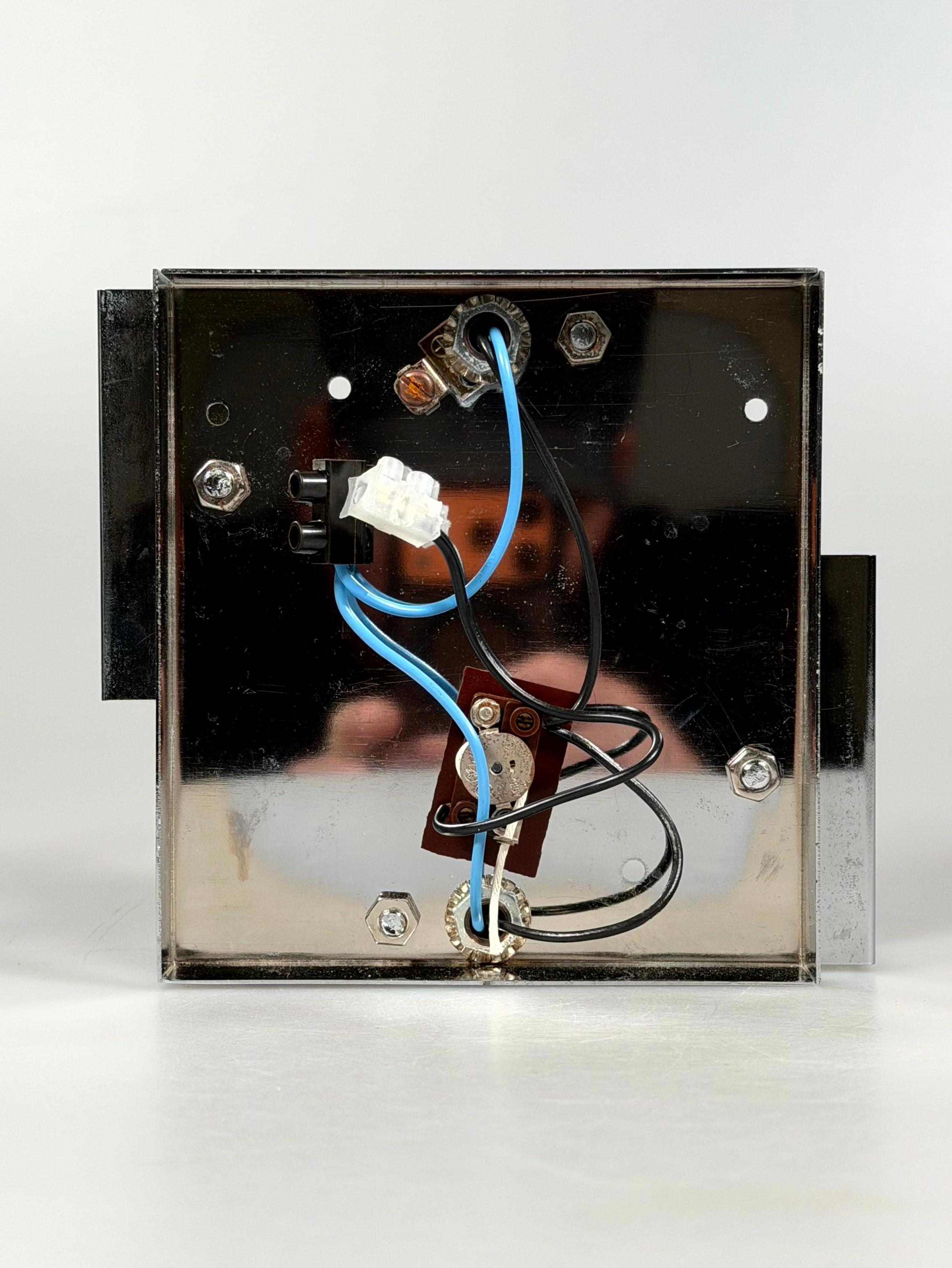 Bufanda de pared de los años 60 y 70 de Kinkeldey Lighting Germany en cristal y cromo en venta 12